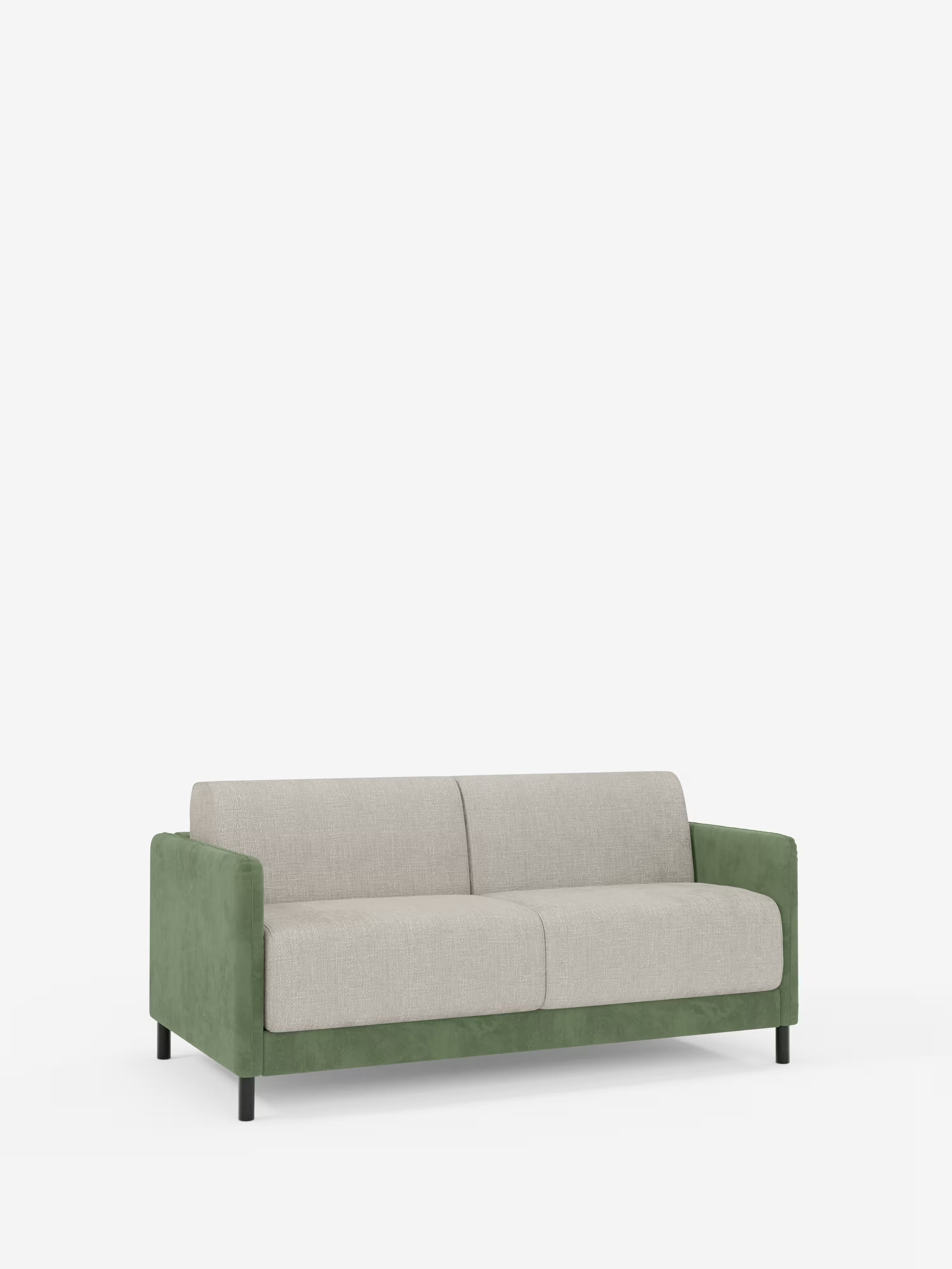 Narciso divano letto 2 e 3 posti materasso alto 18 cm - bicolore cuoio - panna in microfibra e ciniglia impermeabile