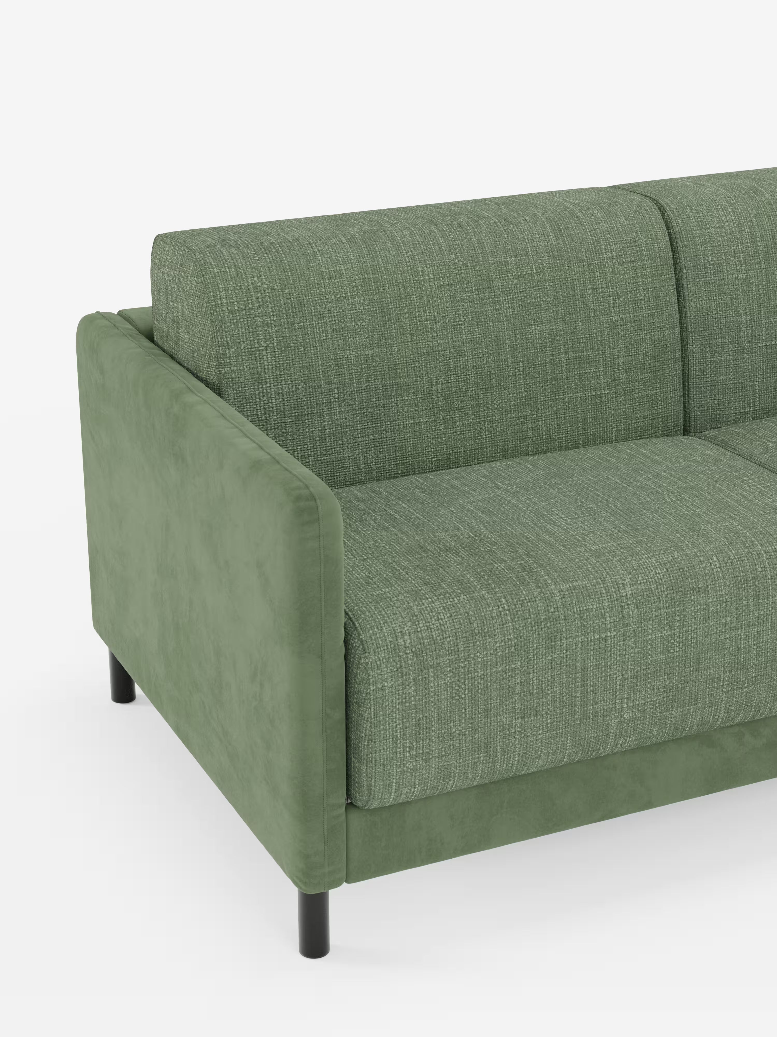 Narciso divano letto 2 e 3 posti materasso alto 18 cm - bicolore cuoio - panna in microfibra e ciniglia impermeabile