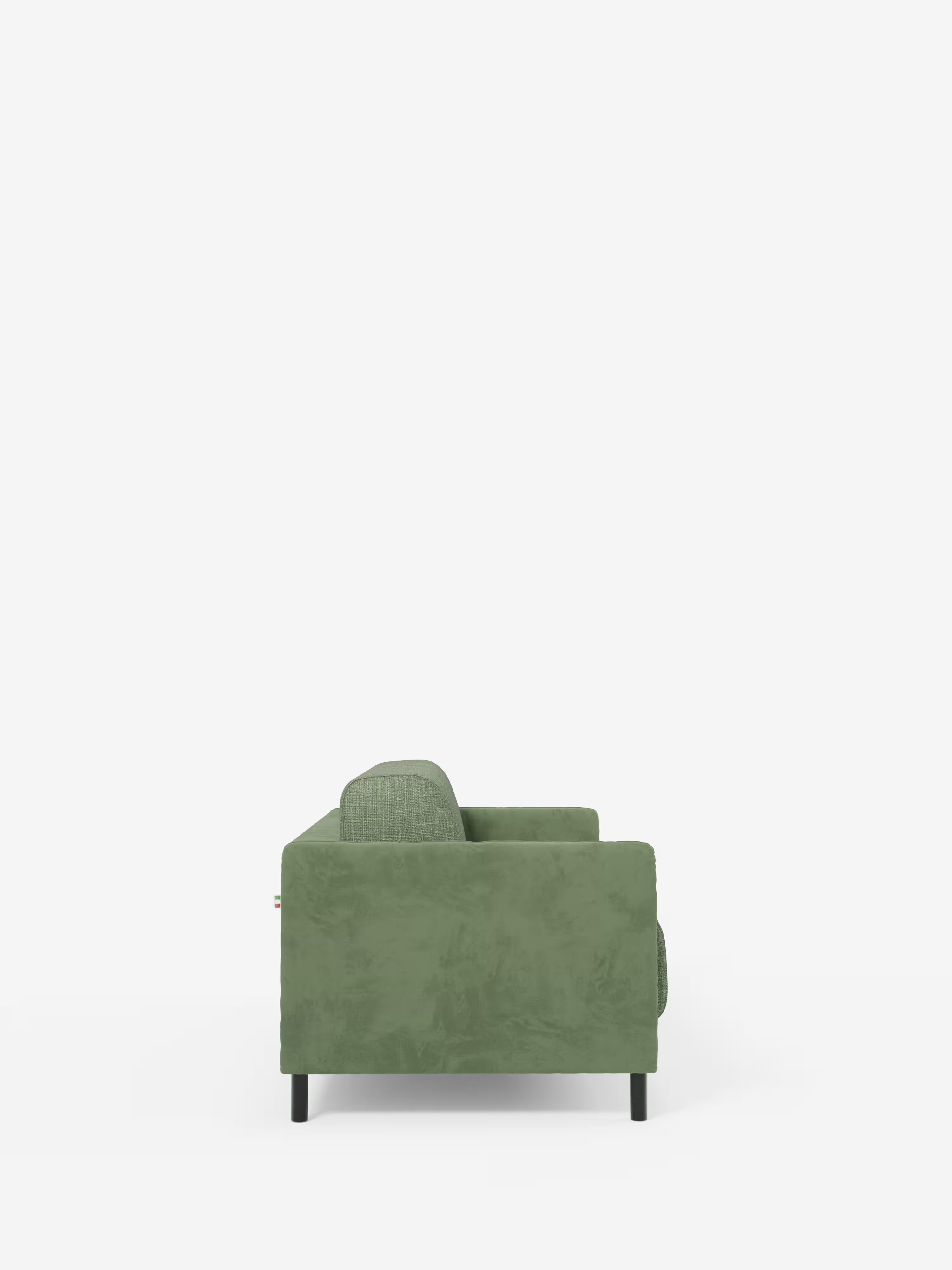 Narciso divano letto 2 e 3 posti materasso alto 18 cm - bicolore cuoio - panna in microfibra e ciniglia impermeabile
