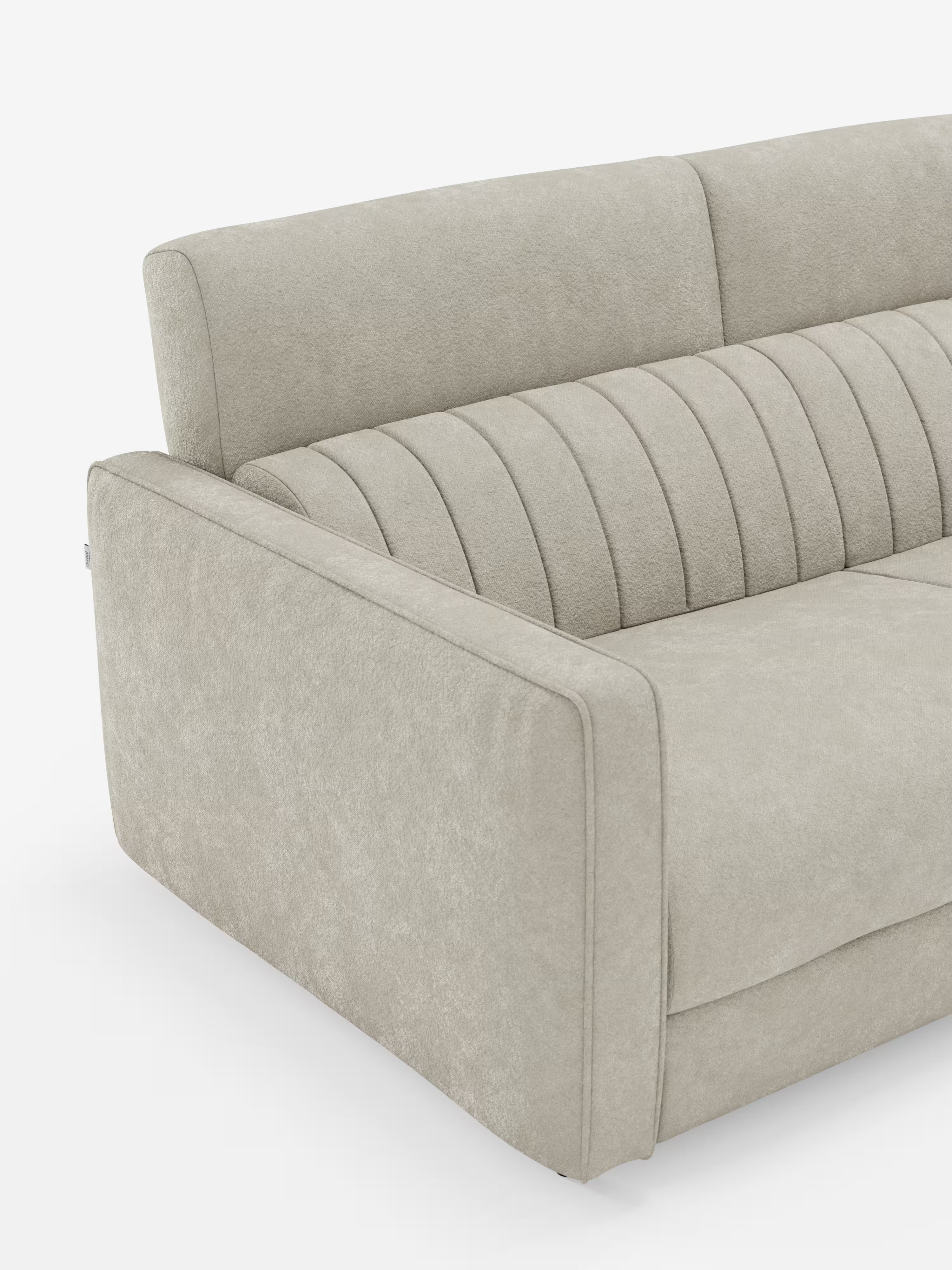 Nivon divano letto moderno 2 e 3 posti - materasso H16 cm e poggiatesta regolabili in tessuto smacchiabile