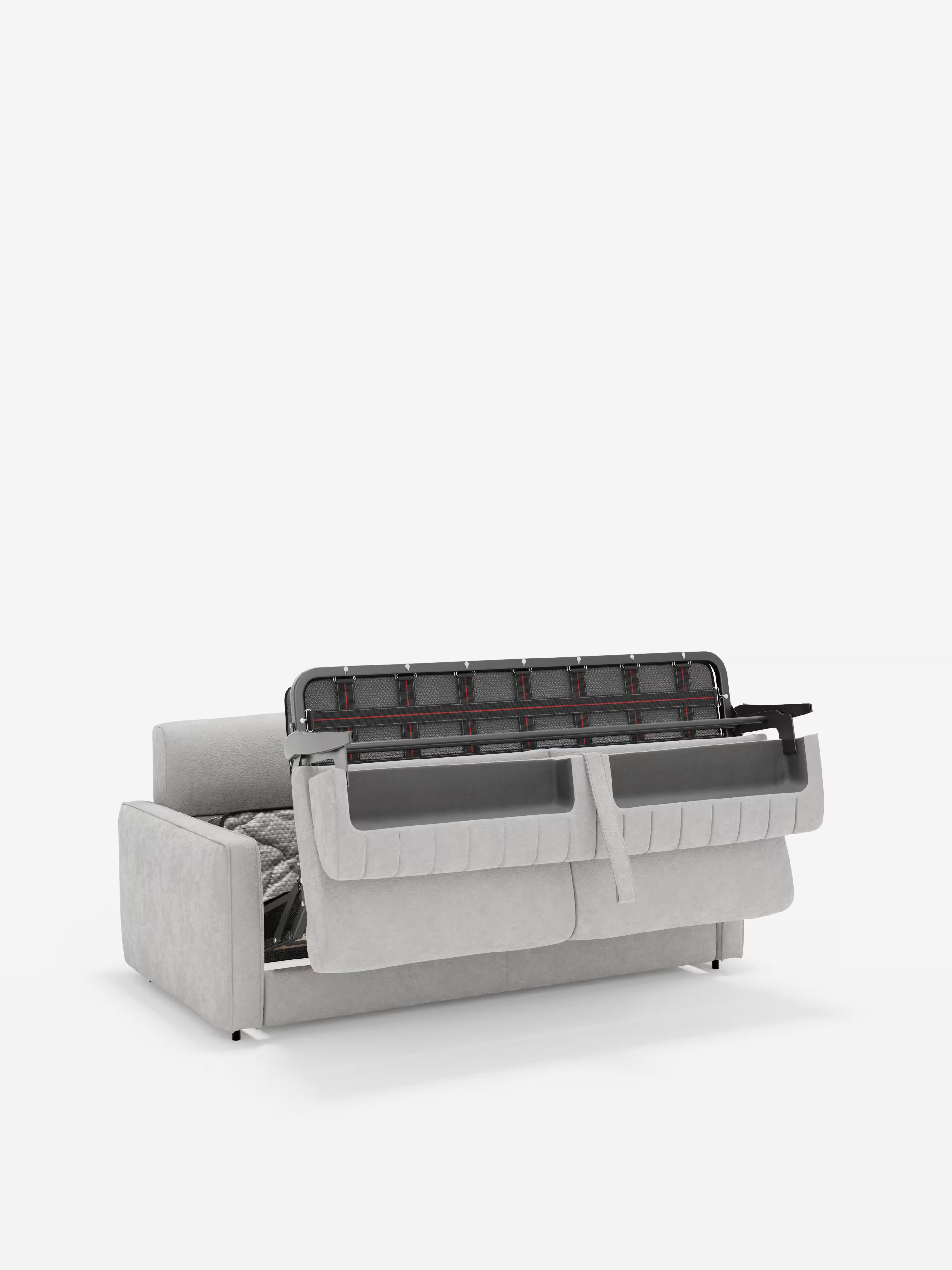 Nivon divano letto moderno 2 e 3 posti - materasso H16 cm e poggiatesta regolabili in tessuto smacchiabile