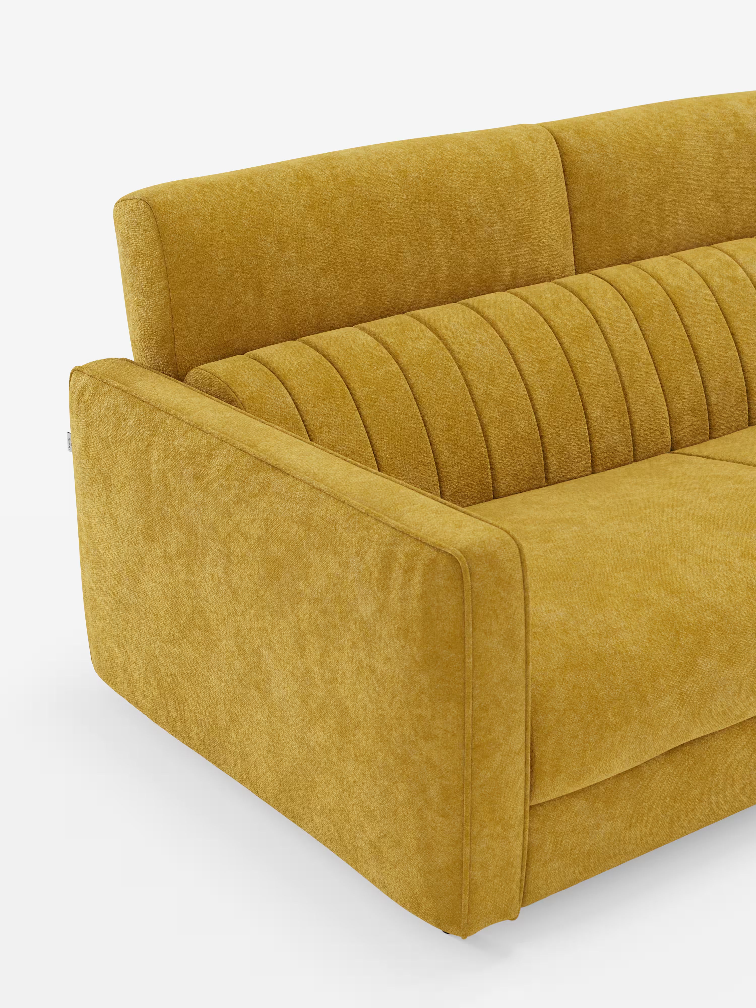 Nivon divano letto moderno 2 e 3 posti - materasso H16 cm e poggiatesta regolabili in tessuto smacchiabile