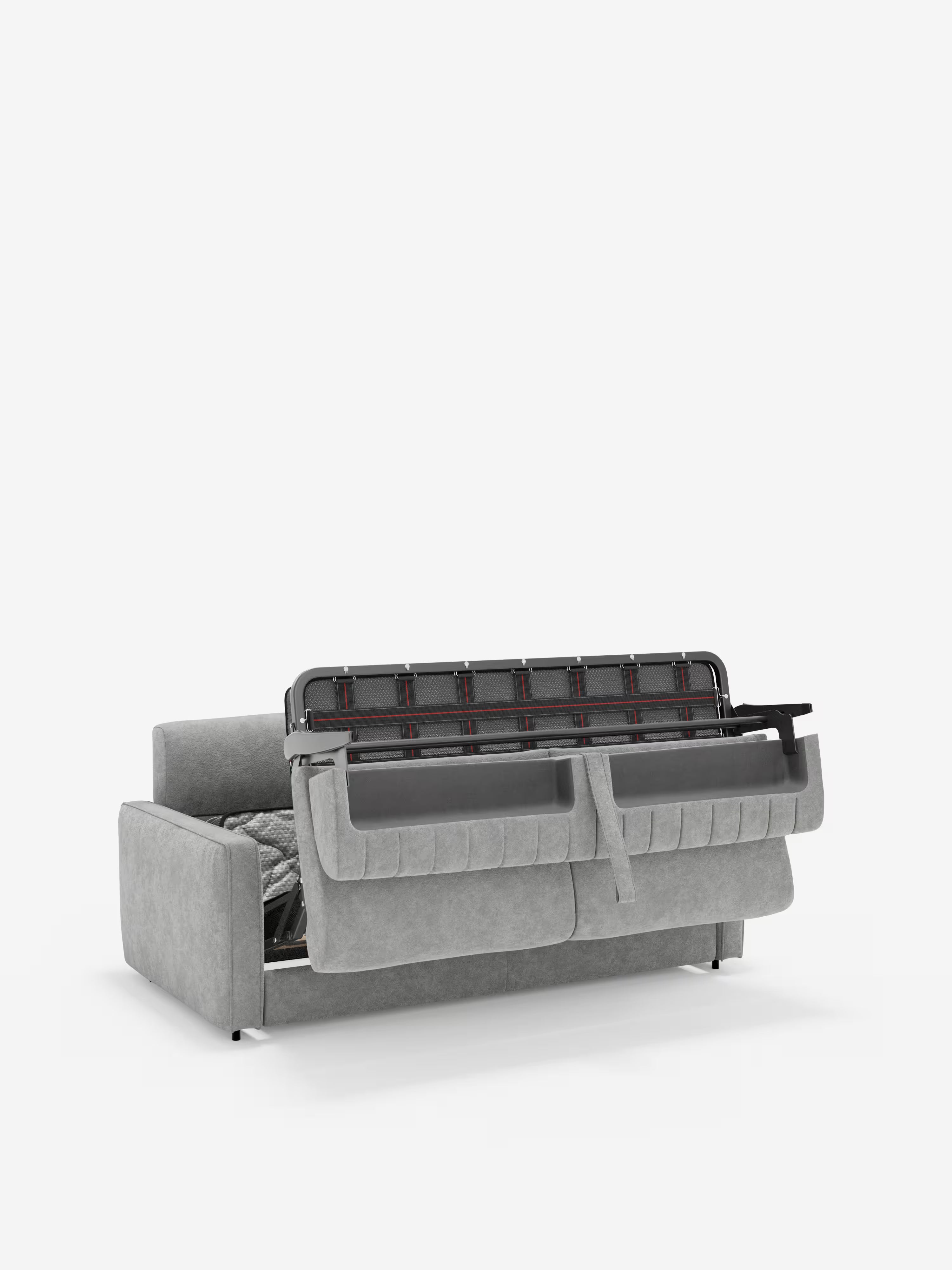 Nivon divano letto moderno 2 e 3 posti - materasso H16 cm e poggiatesta regolabili in tessuto smacchiabile
