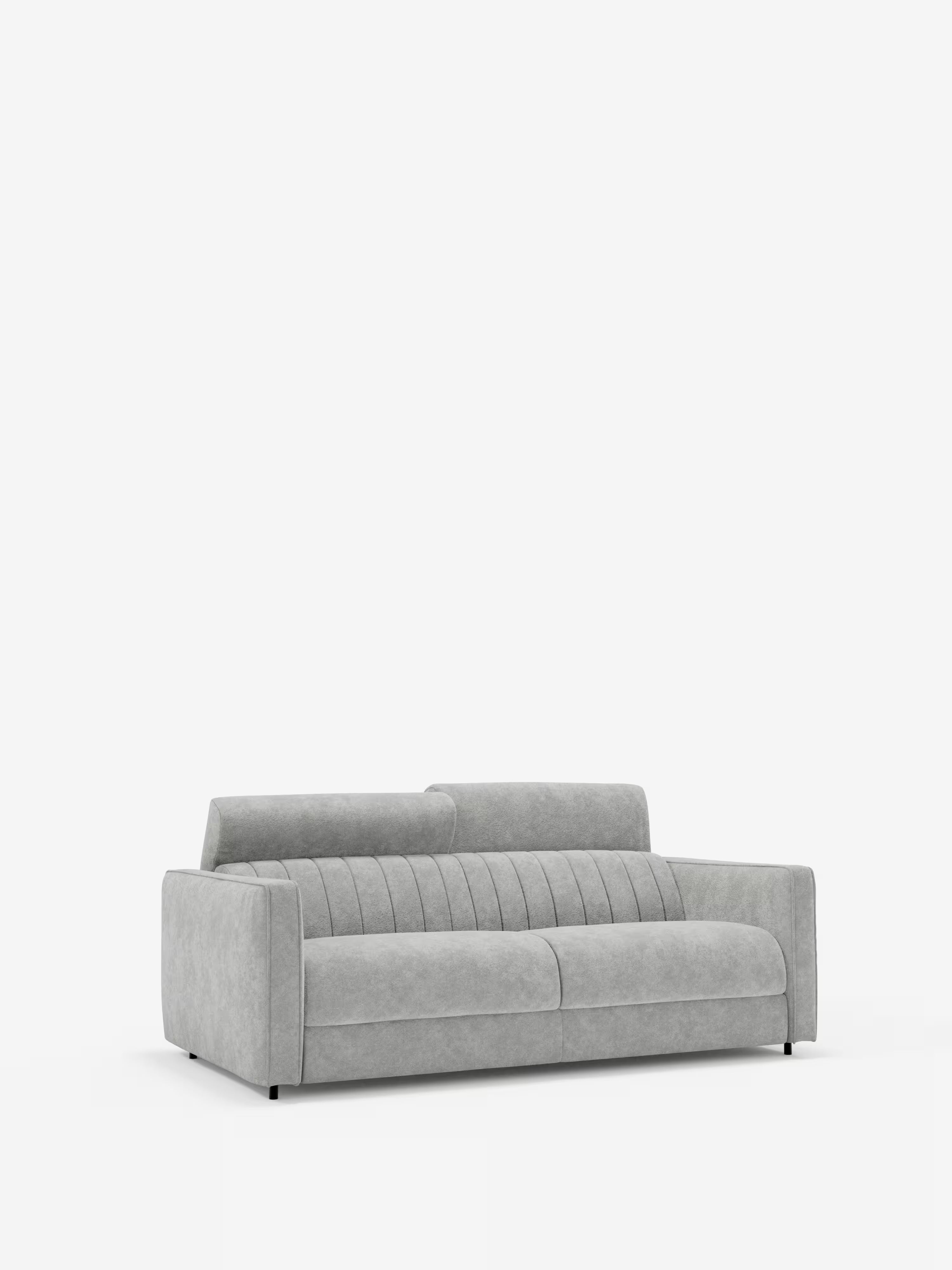 Nivon divano letto moderno 2 e 3 posti - materasso H16 cm e poggiatesta regolabili in tessuto smacchiabile