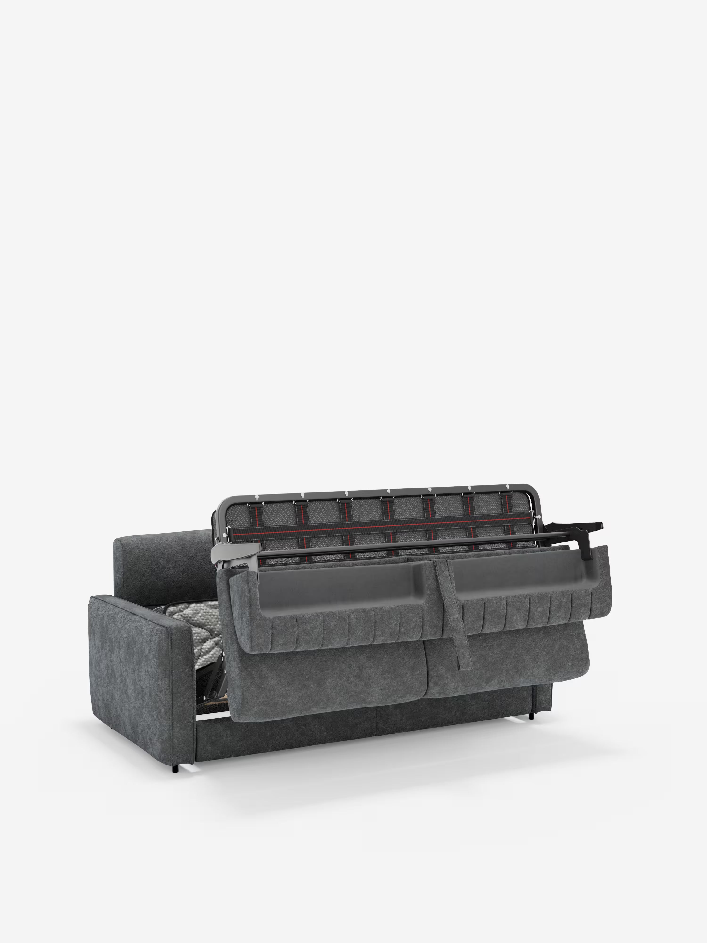 Nivon divano letto moderno 2 e 3 posti - materasso H16 cm e poggiatesta regolabili in tessuto smacchiabile
