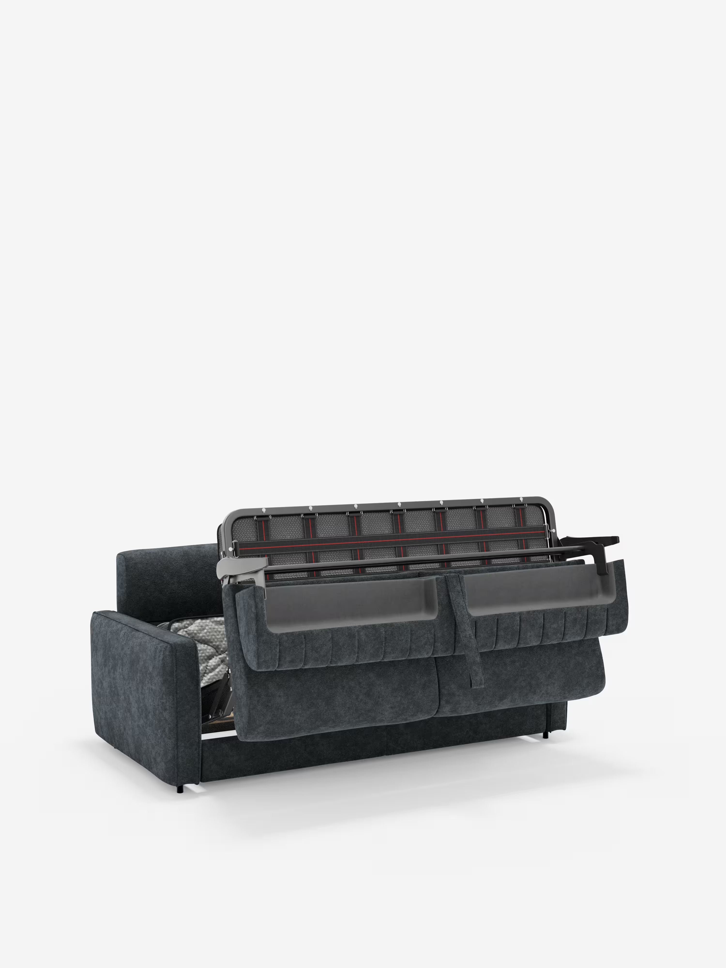 Nivon divano letto moderno 2 e 3 posti - materasso H16 cm e poggiatesta regolabili in tessuto smacchiabile