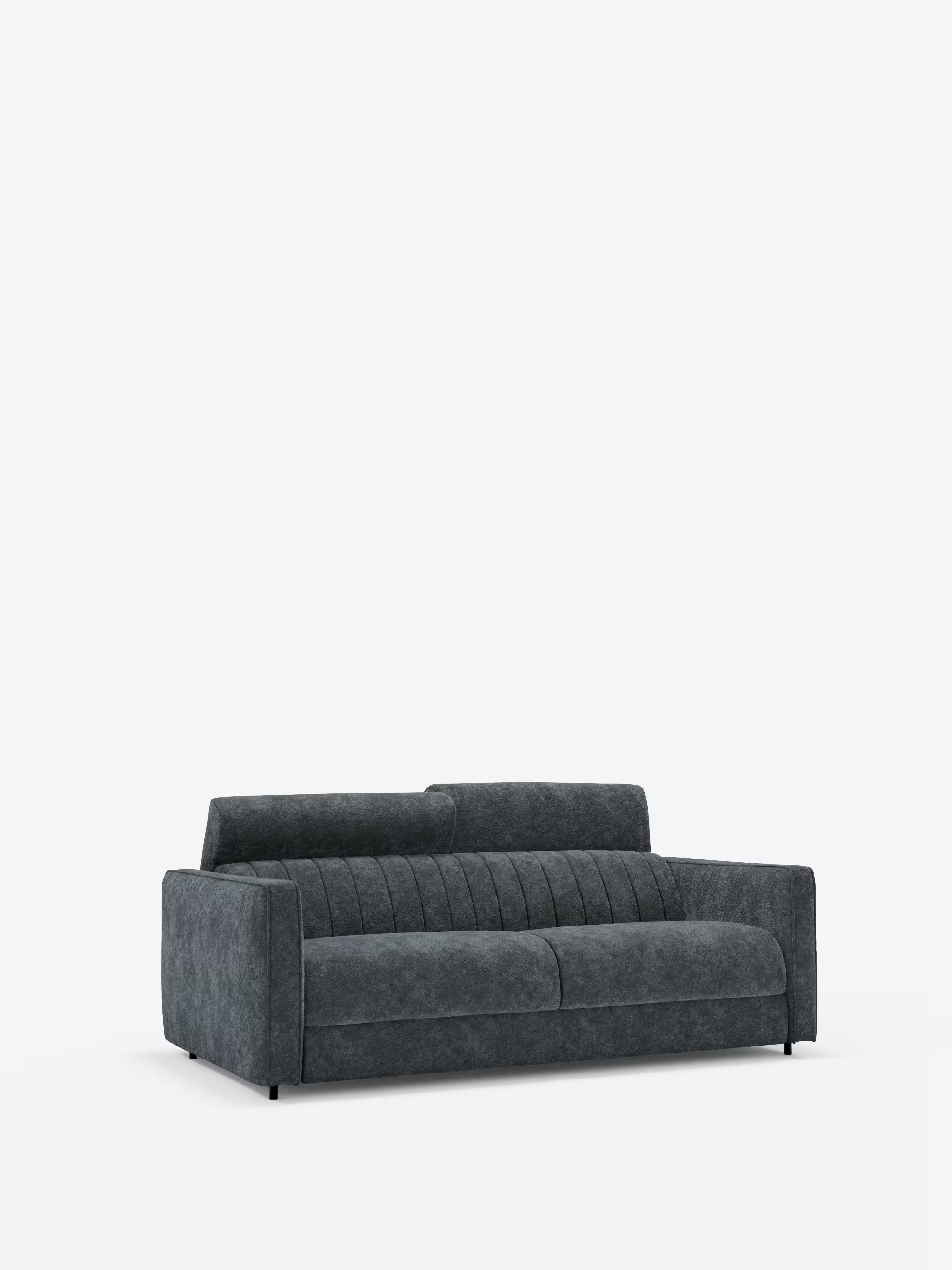 Nivon divano letto moderno 2 e 3 posti - materasso H16 cm e poggiatesta regolabili in tessuto smacchiabile
