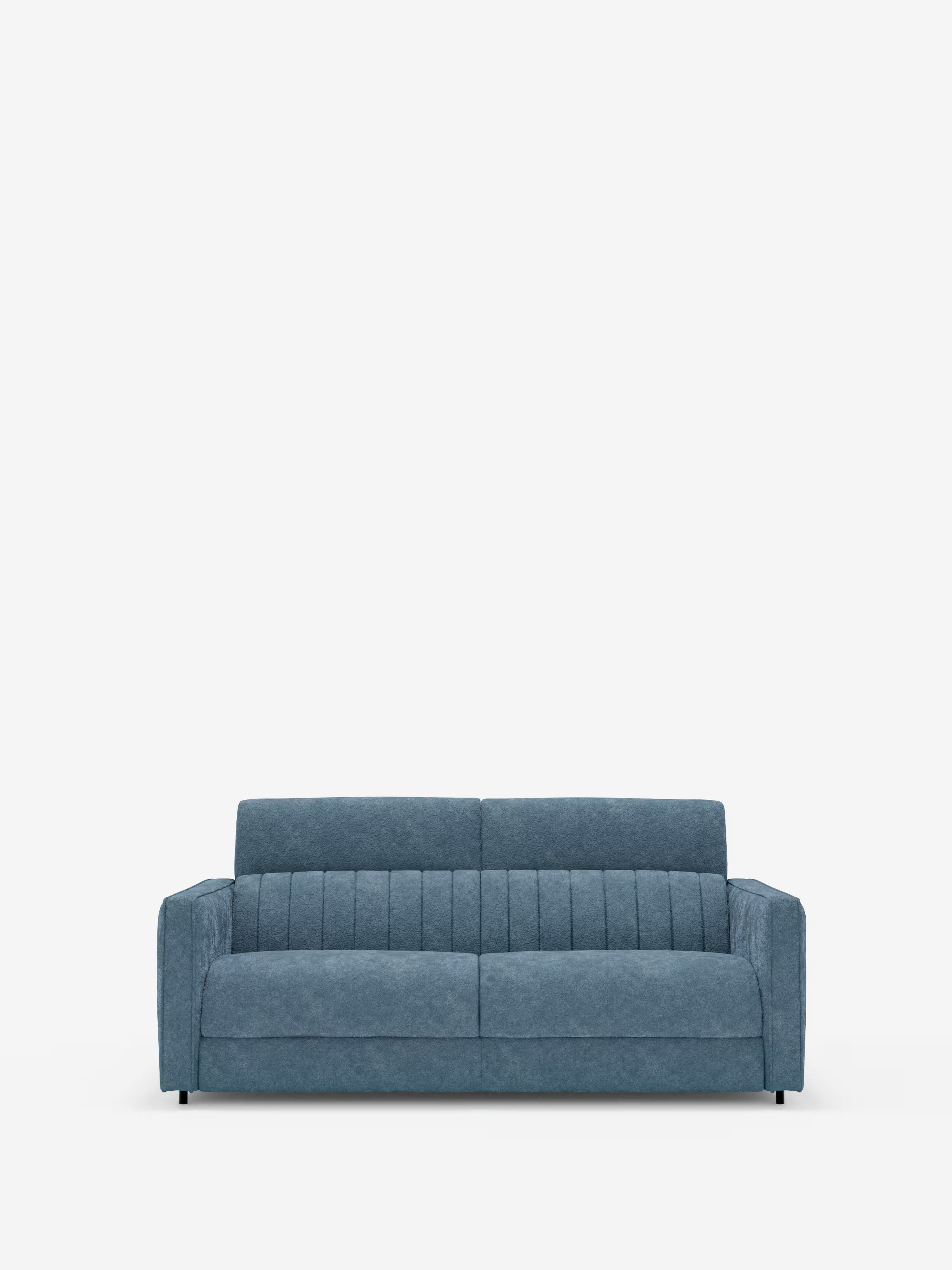 Nivon divano letto moderno 2 e 3 posti - materasso H16 cm e poggiatesta regolabili in tessuto smacchiabile