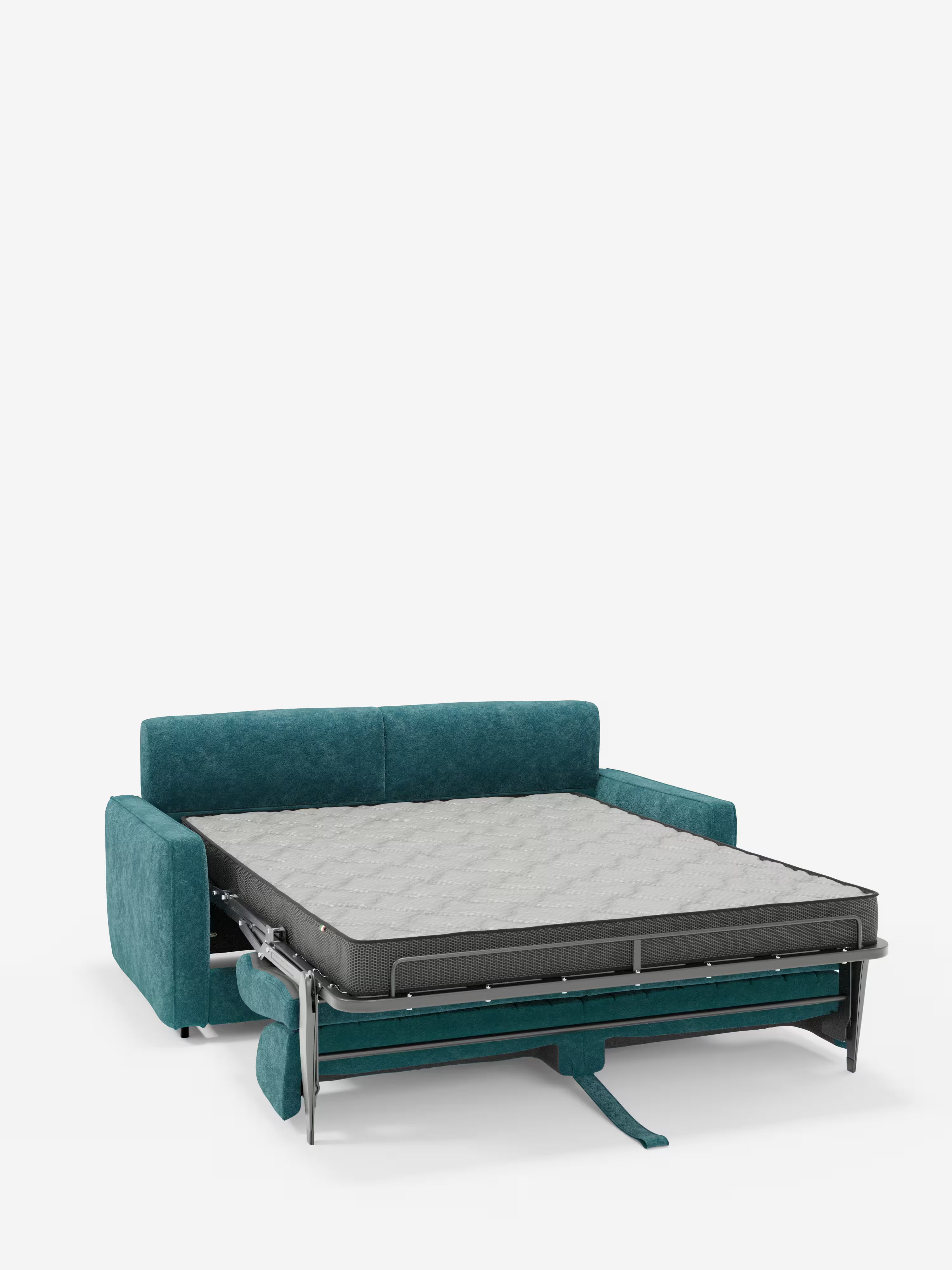 Nivon divano letto moderno 2 e 3 posti - materasso H16 cm e poggiatesta regolabili in tessuto smacchiabile