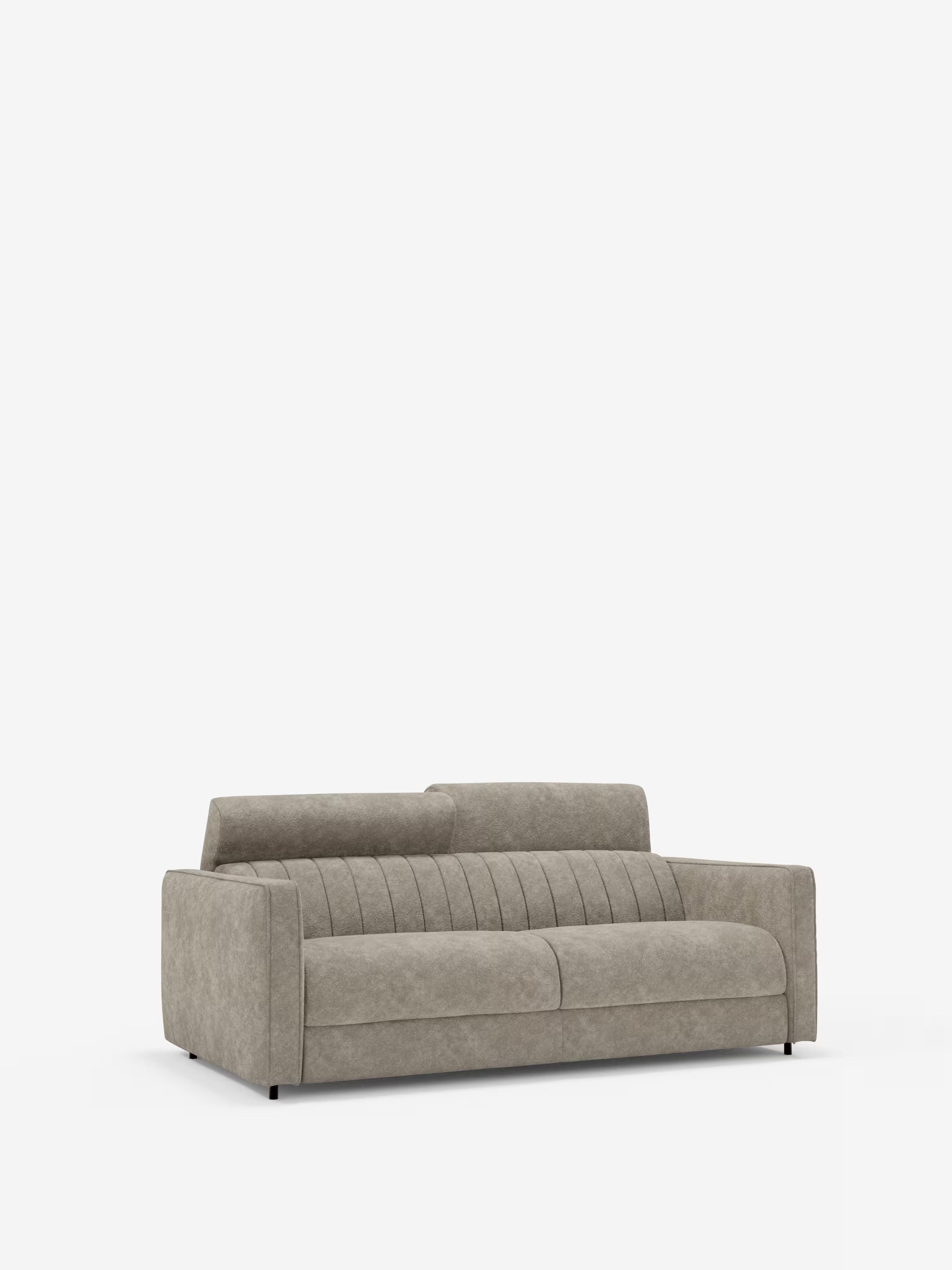 Nivon divano letto moderno 2 e 3 posti - materasso H16 cm e poggiatesta regolabili in tessuto smacchiabile