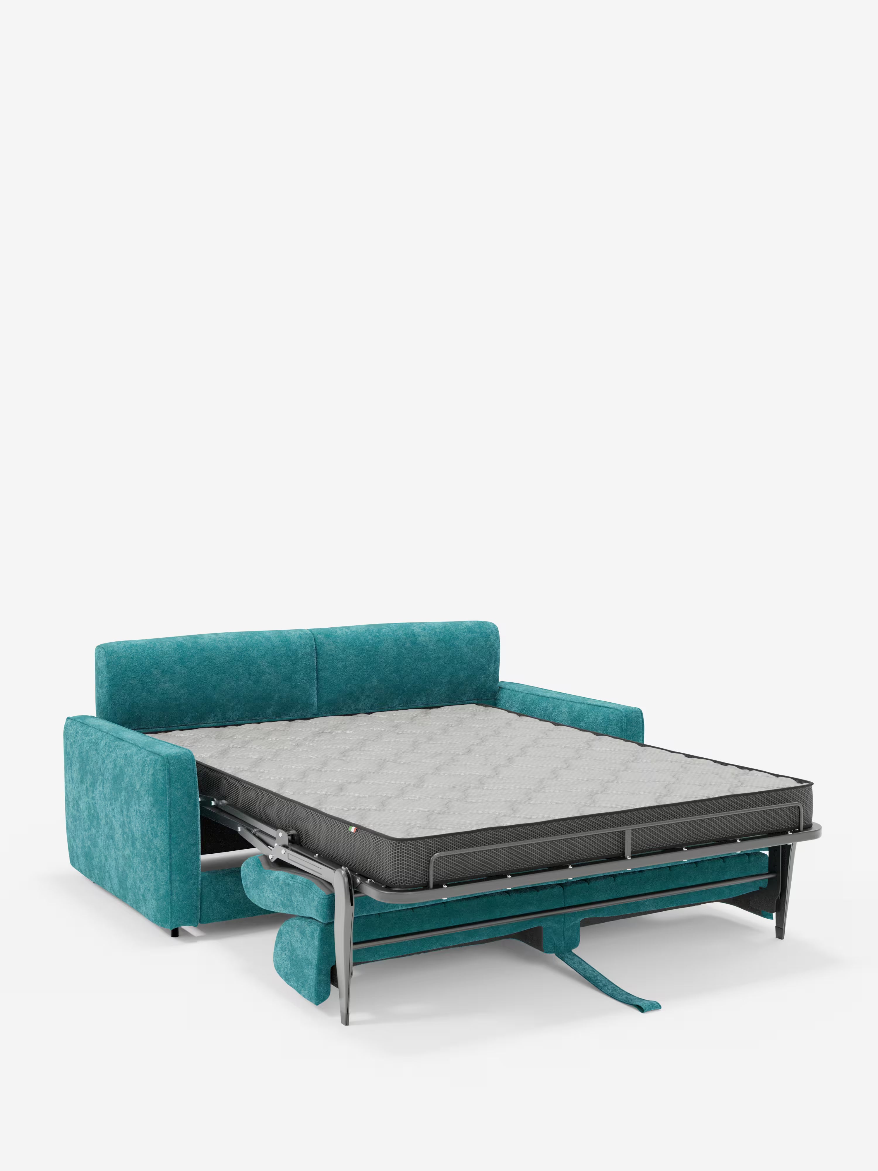 Nivon divano letto moderno 2 e 3 posti - materasso H16 cm e poggiatesta regolabili in tessuto smacchiabile