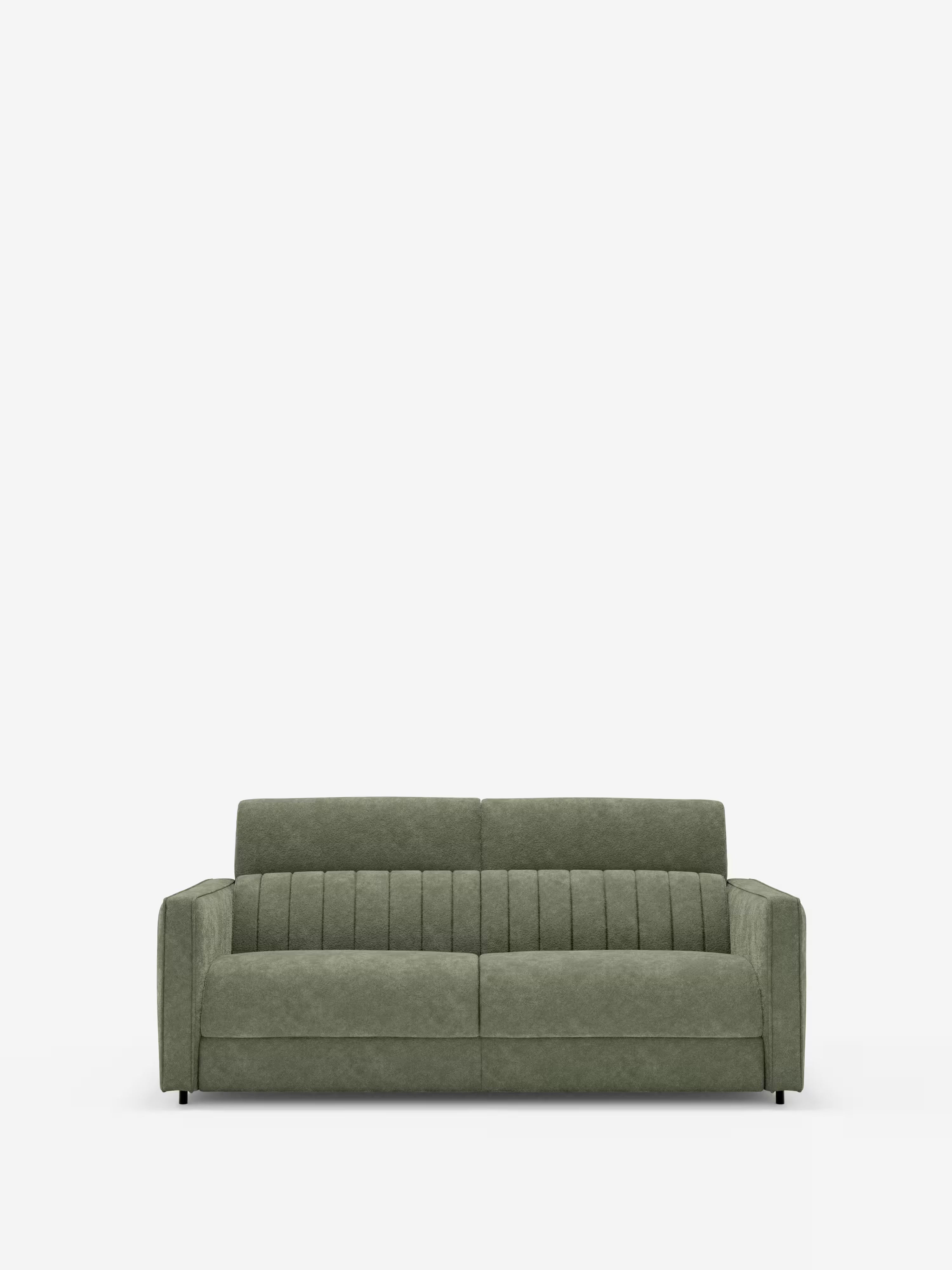 Nivon divano letto moderno 2 e 3 posti - materasso H16 cm e poggiatesta regolabili in tessuto smacchiabile