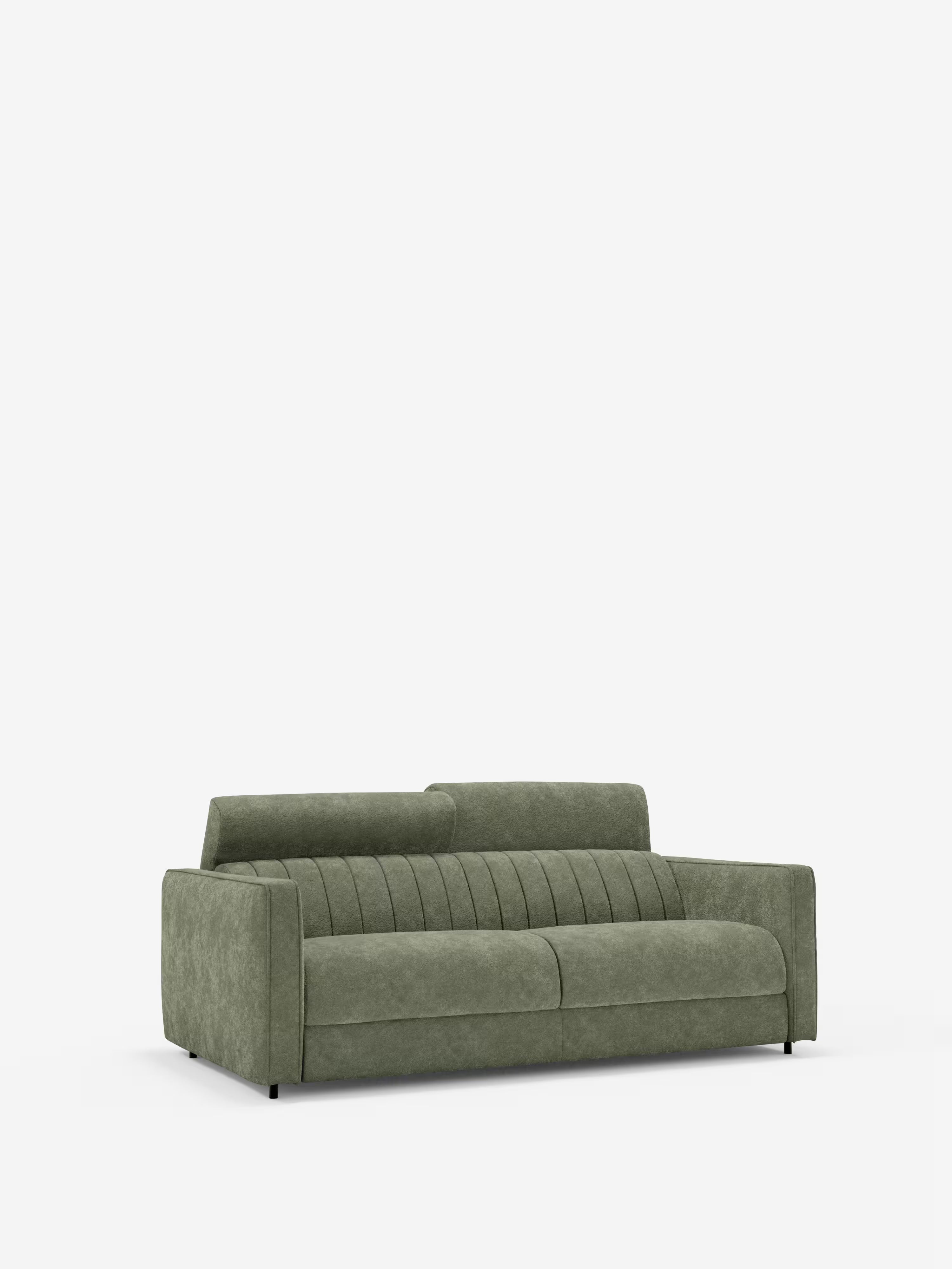 Nivon divano letto moderno 2 e 3 posti - materasso H16 cm e poggiatesta regolabili in tessuto smacchiabile