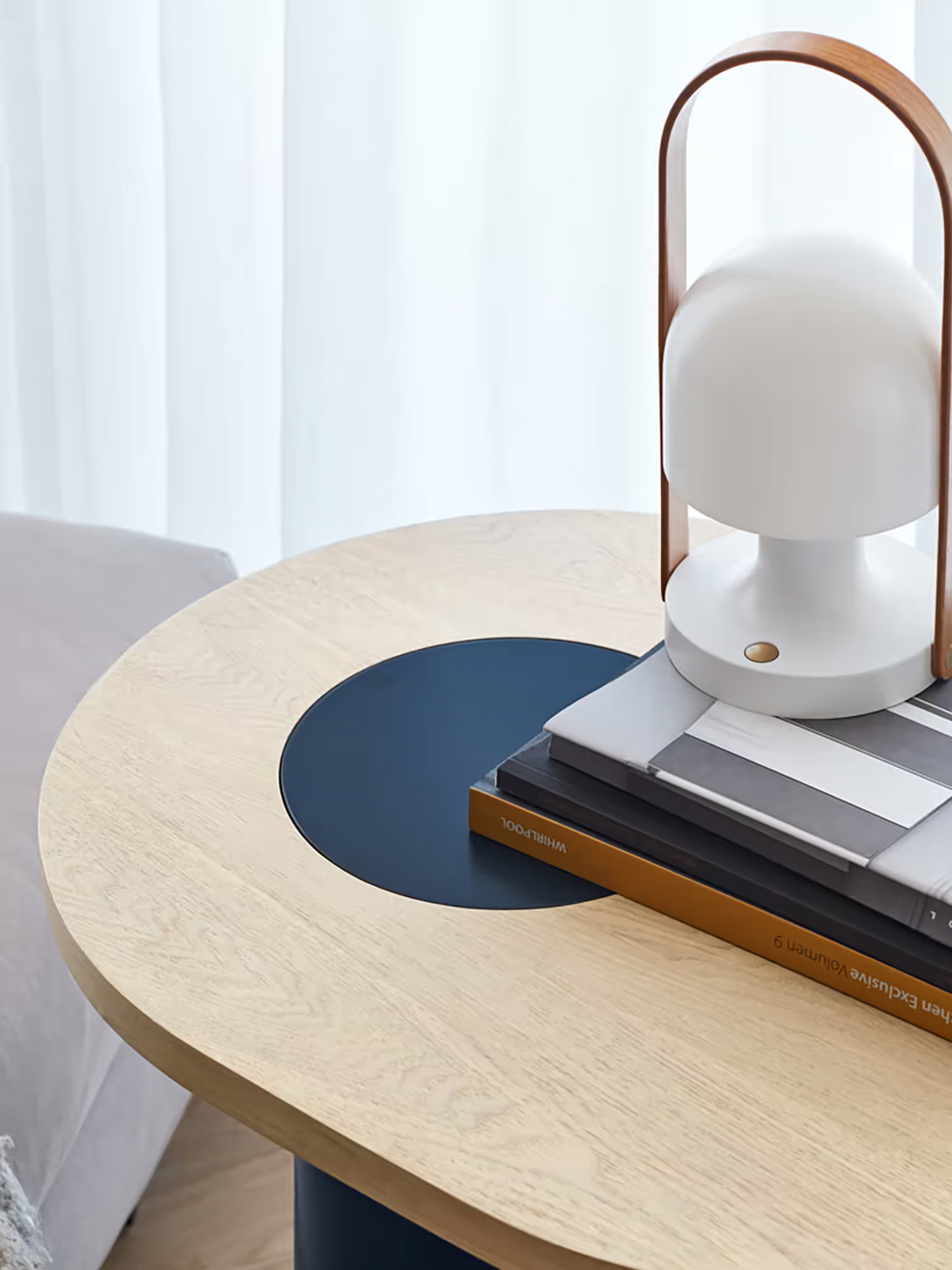 Nori Oval side table in 3 finishes - modern design 60 × 45 cm