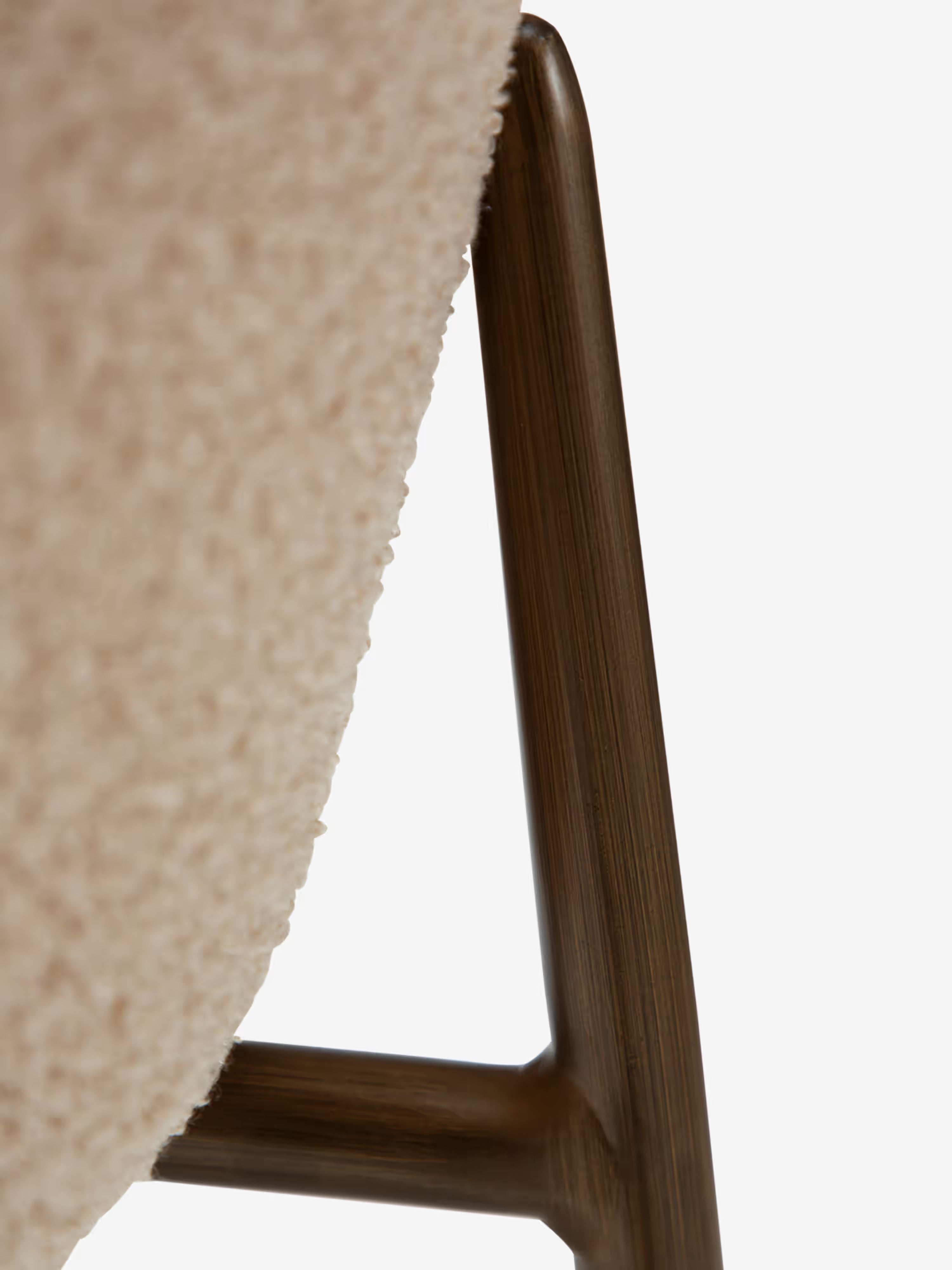 Orbit - tabouret rembourré en bouclé RPES durable avec pieds en métal