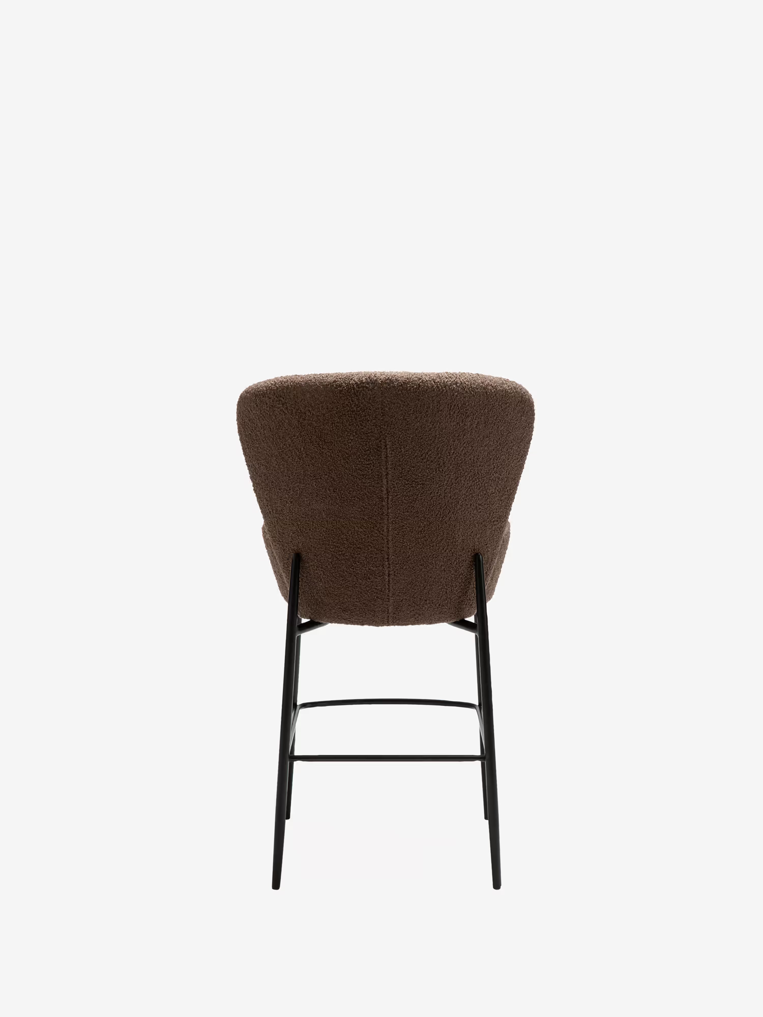 Orbit - tabouret rembourré en bouclé RPES durable avec pieds en métal