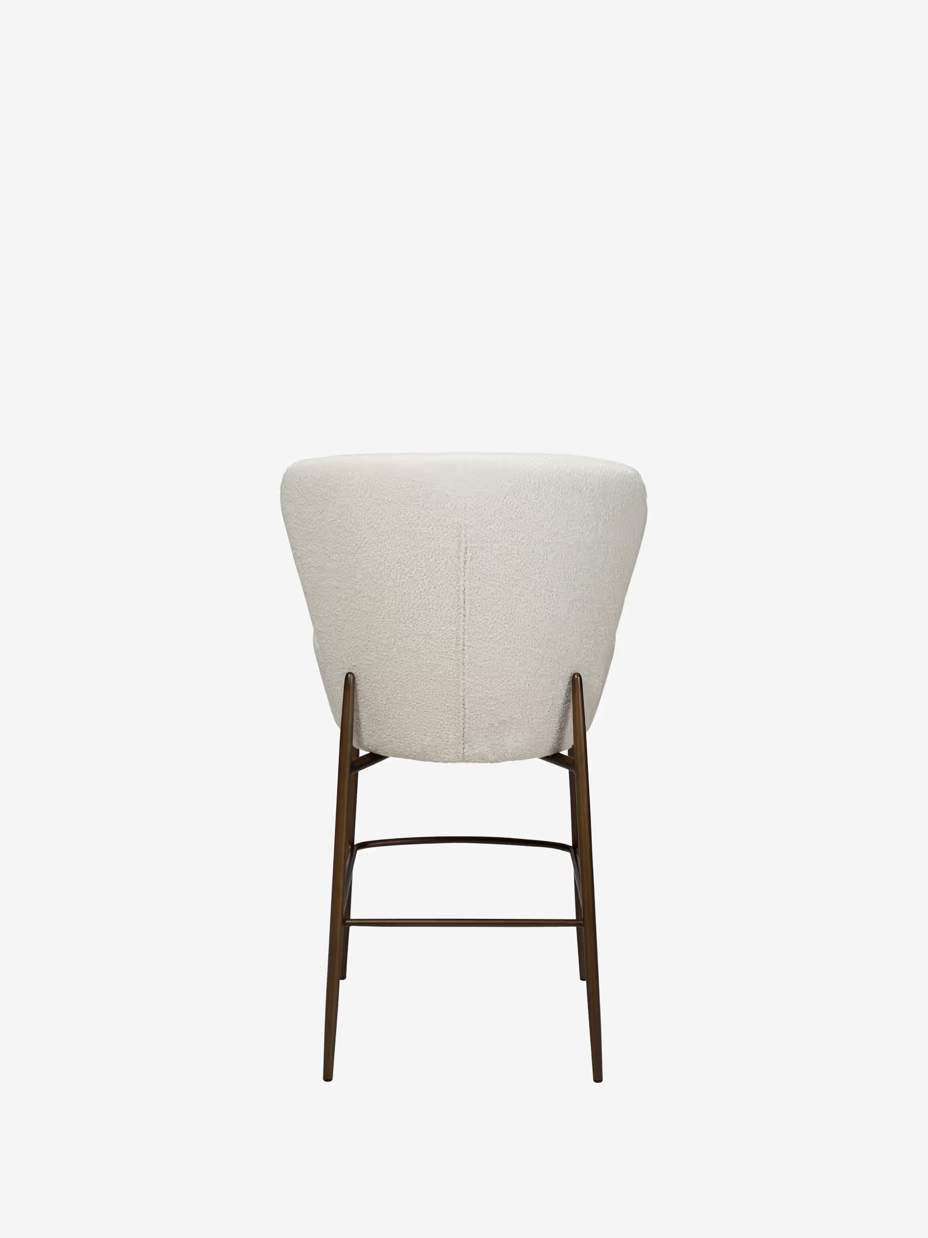 Orbit - tabouret rembourré en bouclé RPES durable avec pieds en métal