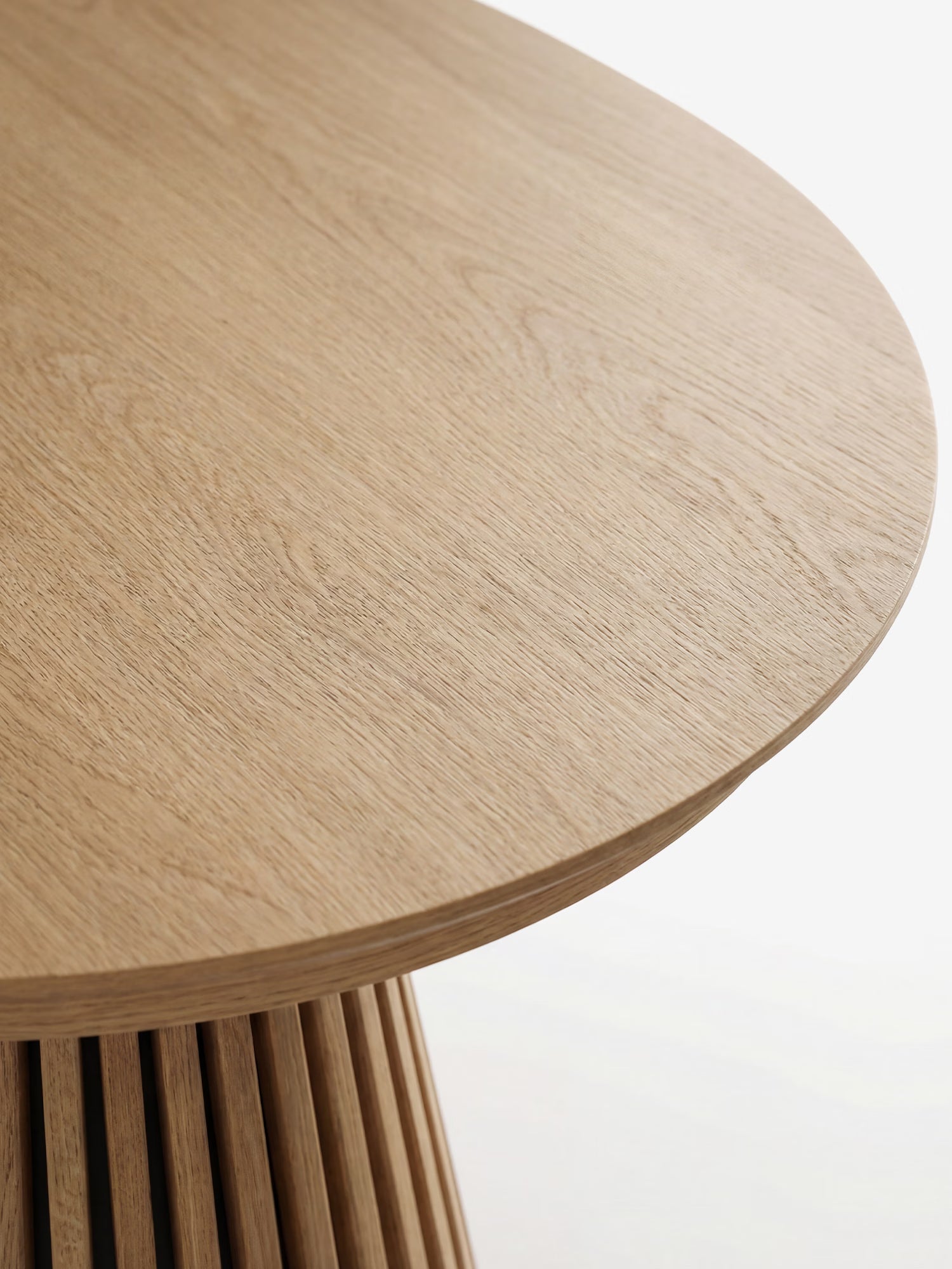 Osaka Mesa de comedor extensible en roble natural y bases escultóricas - de 200 a 300 cm FSC® 100%