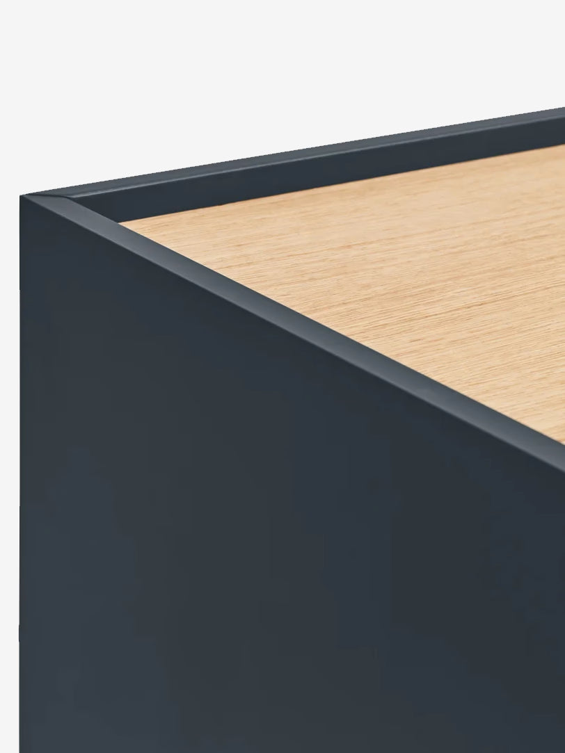 Otto aparador de 2 puertas en roble natural y gris antracita – aparador moderno 135 x 78