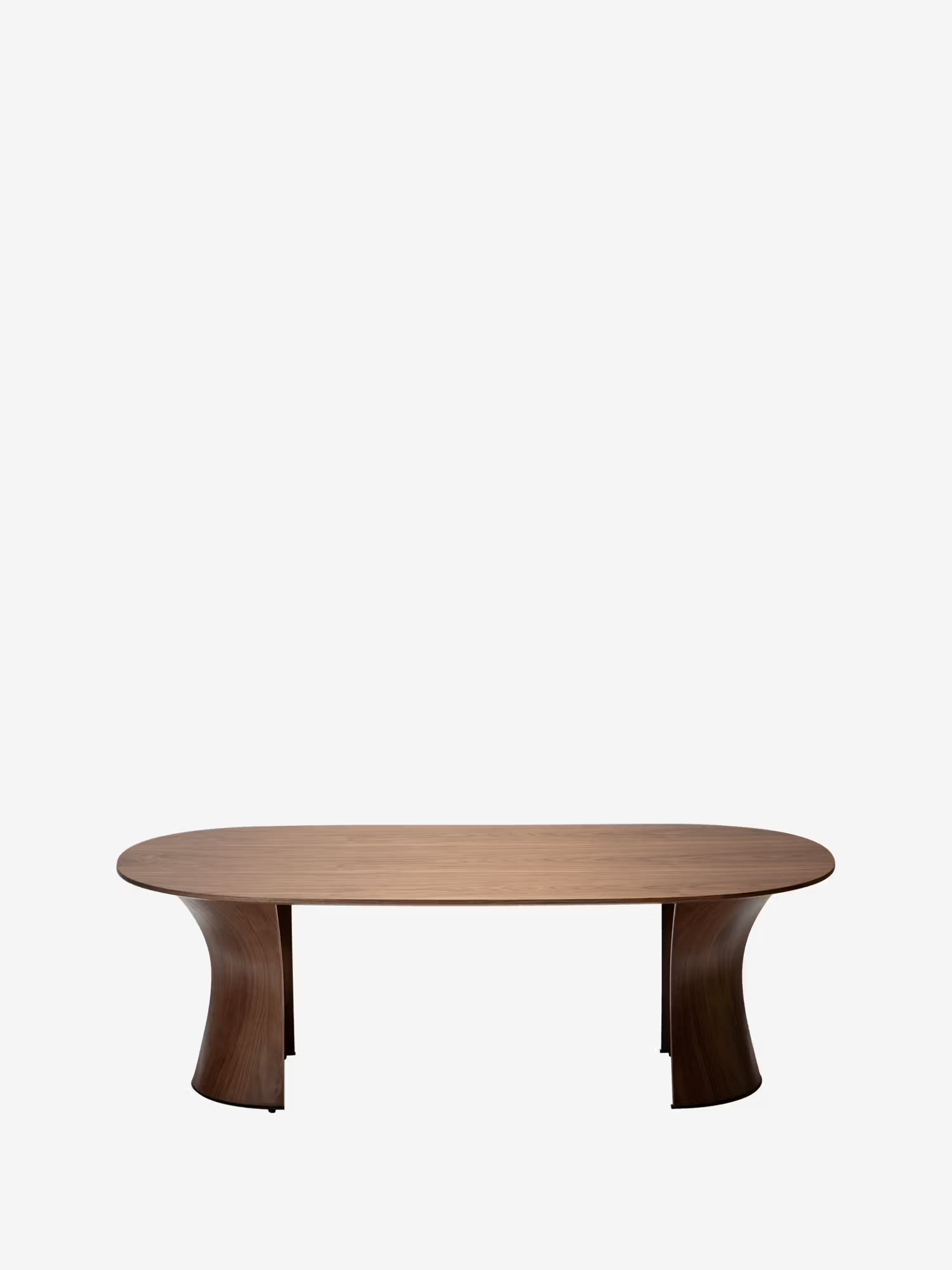 Root scultoreo tavolino basso da salotto - legno noce o Rovere chiaro 130 x 42 cm