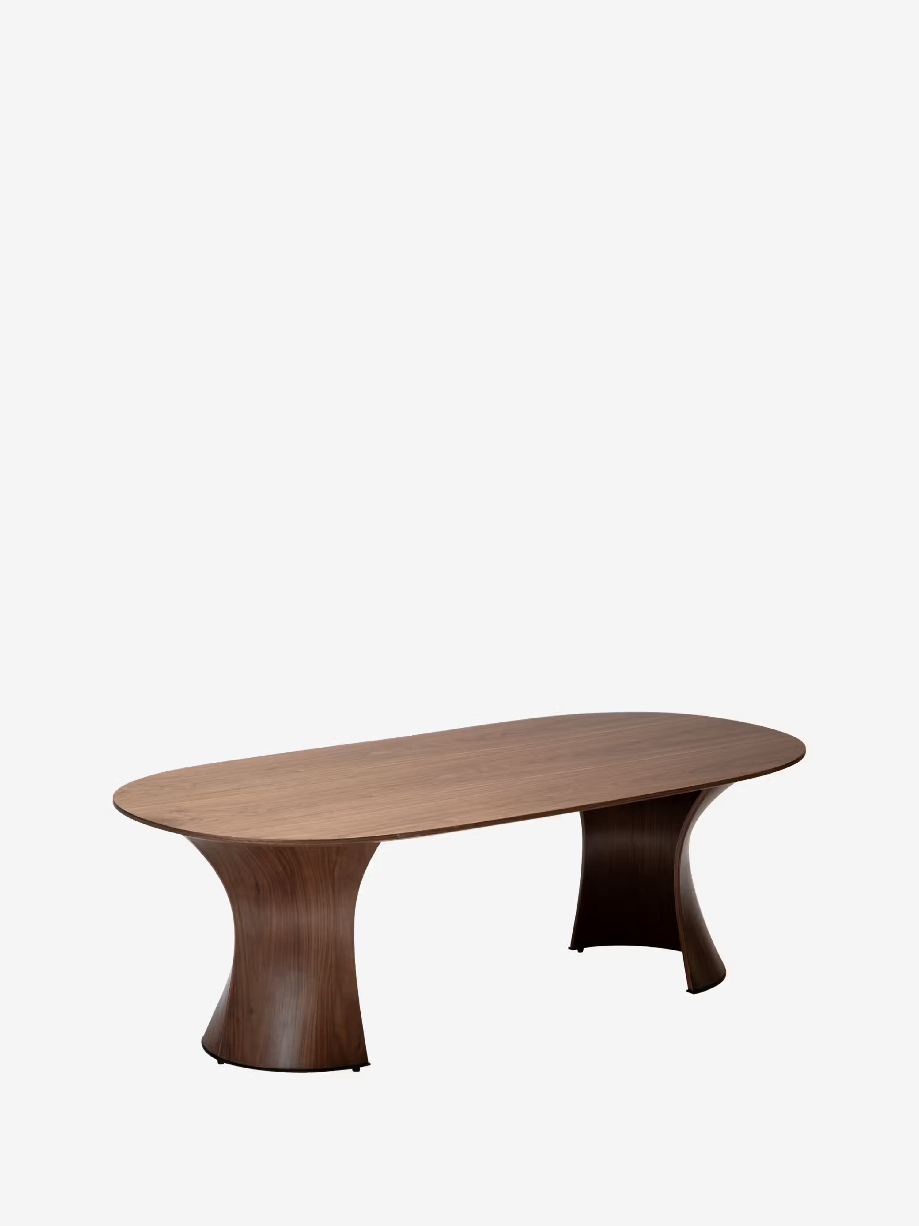 Root skulpturaler Couchtisch - Nussbaum oder helleiche 130 x 42 cm