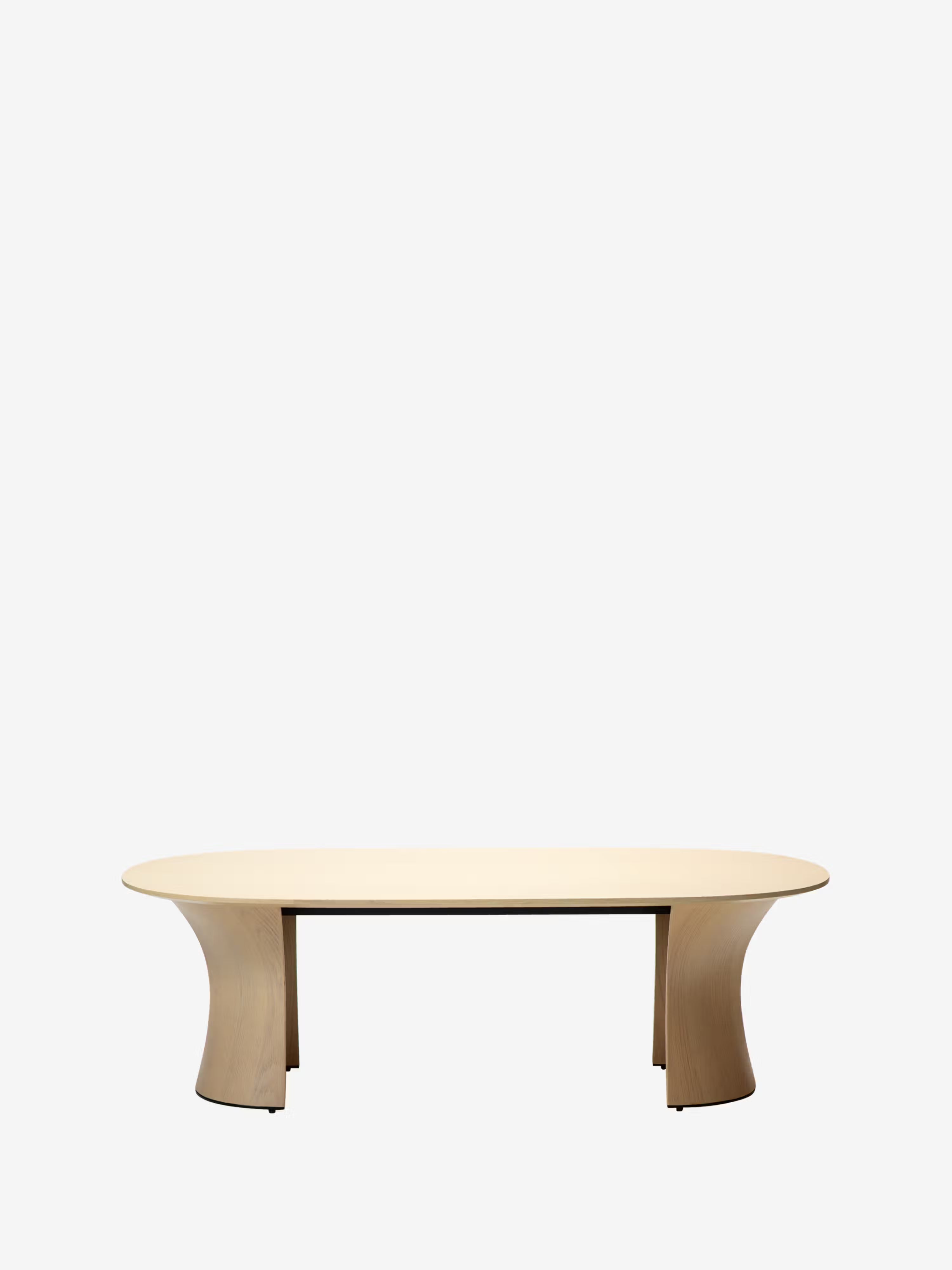 Root skulpturaler Couchtisch - Nussbaum oder helleiche 130 x 42 cm