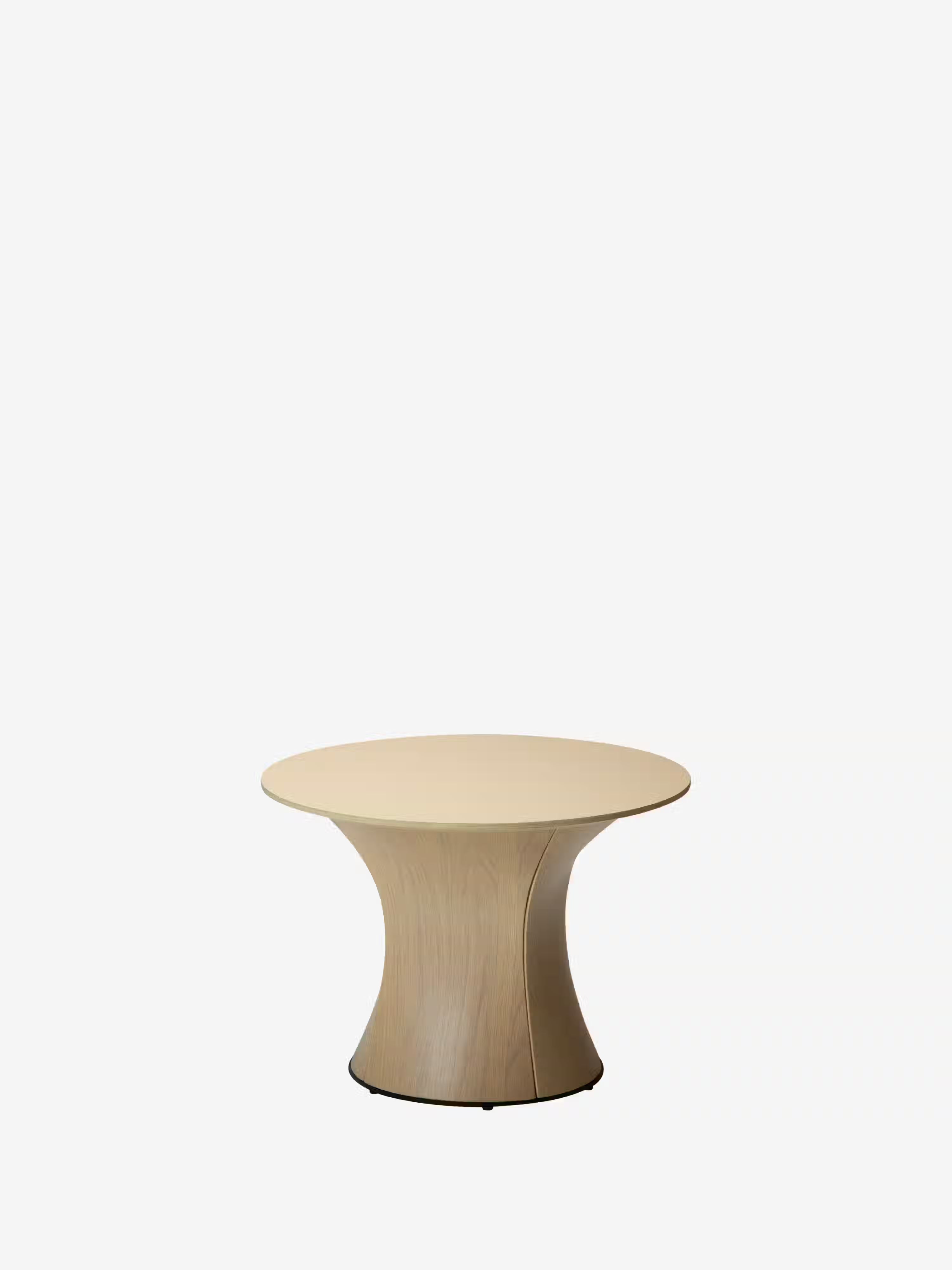 ROOT round side table in wood - sculptural design in walnut or light oak Ø60 cm