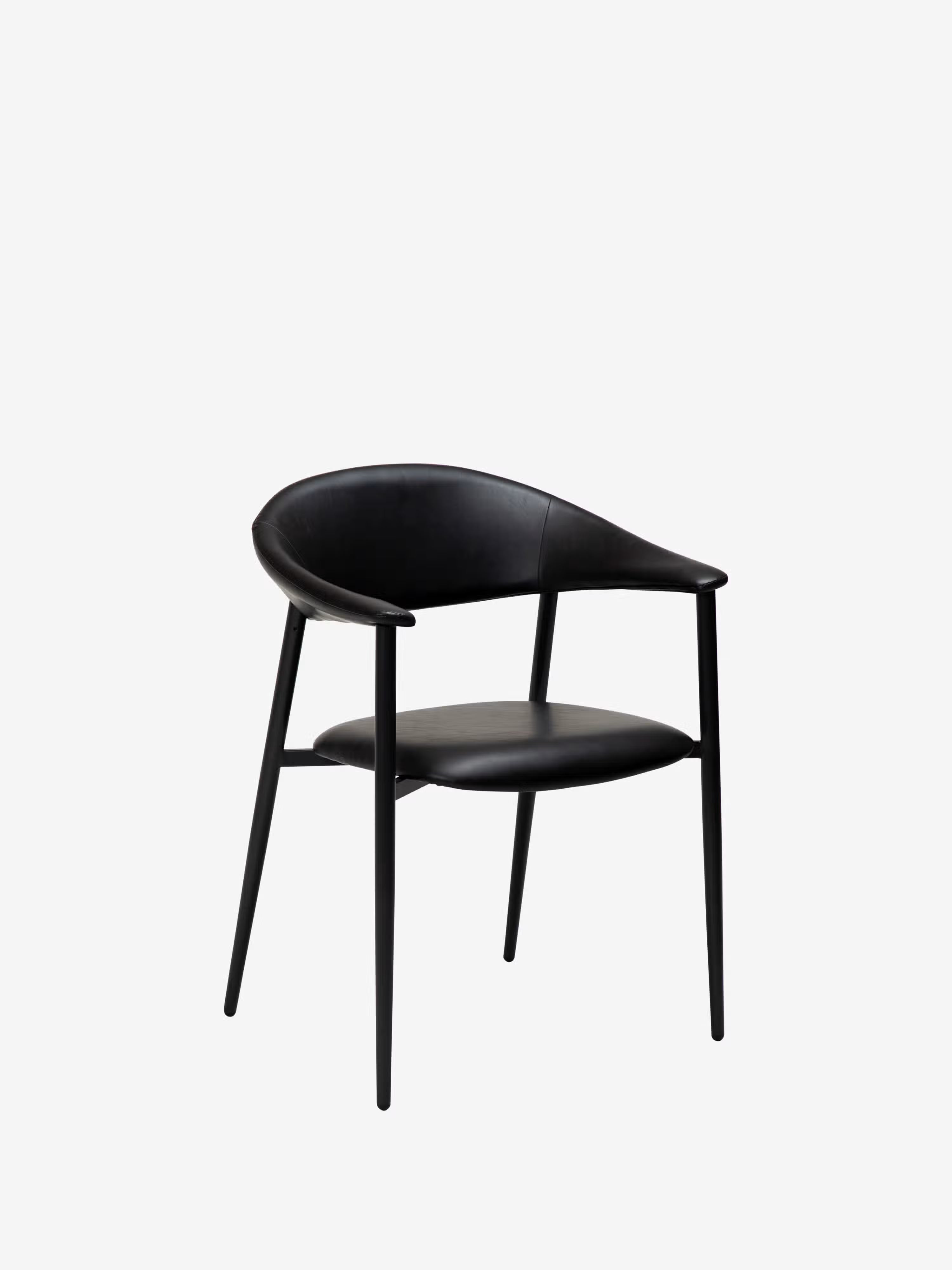 Rover chaise avec accoudoirs en cuir art. - design moderne industriel-chic