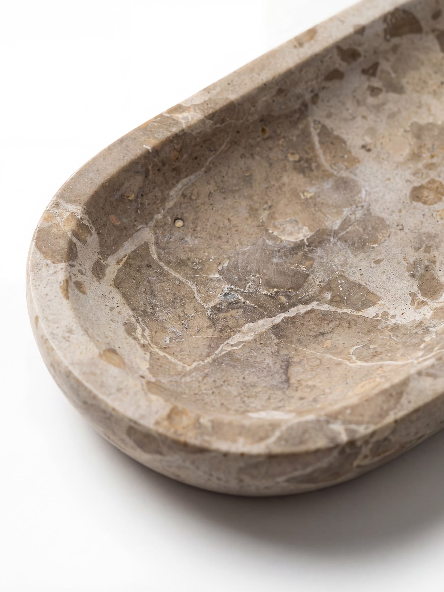 Shao bandeja de mármol natural beige con diseño nórdico esencial