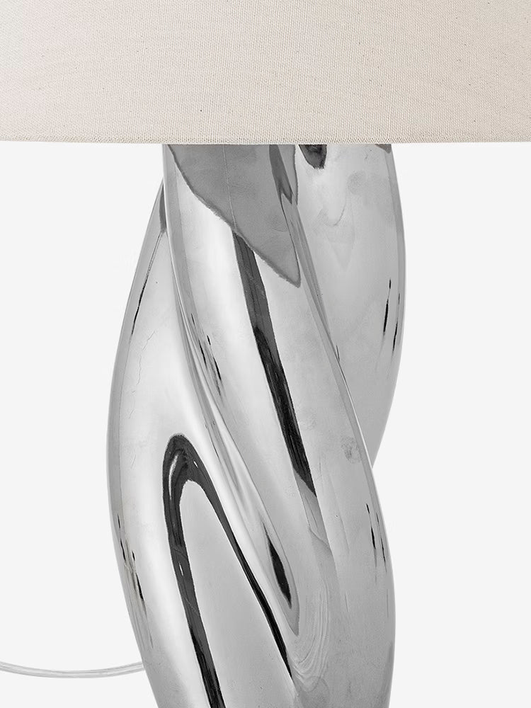 Silva Lampada da tavolo in Gres finitura color argento - Design Nordico