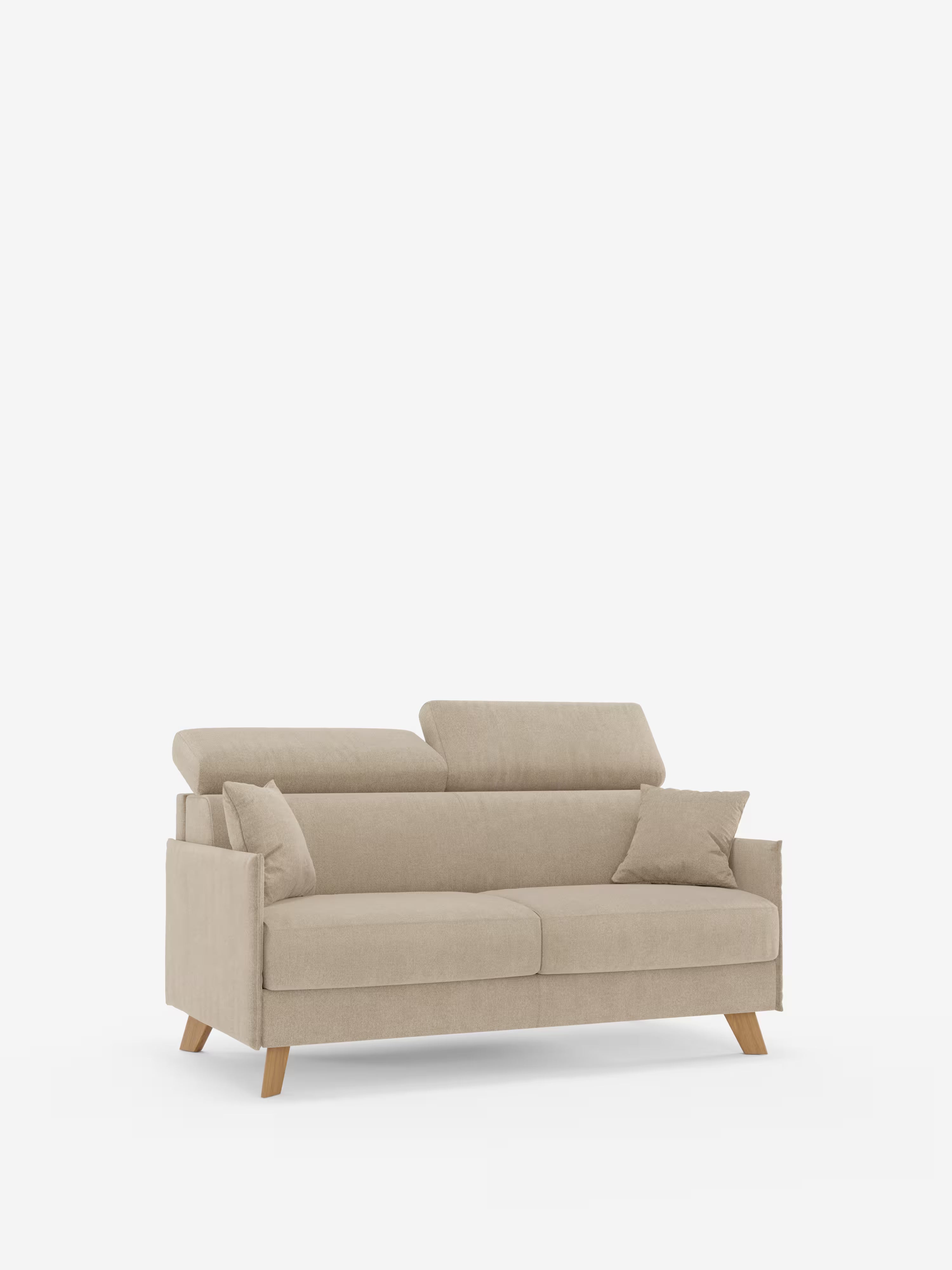 Sole Divano letto matrimoniale 2 o 3 posti compatto – poggiatesta reclinabili e rivestimento sfoderabile