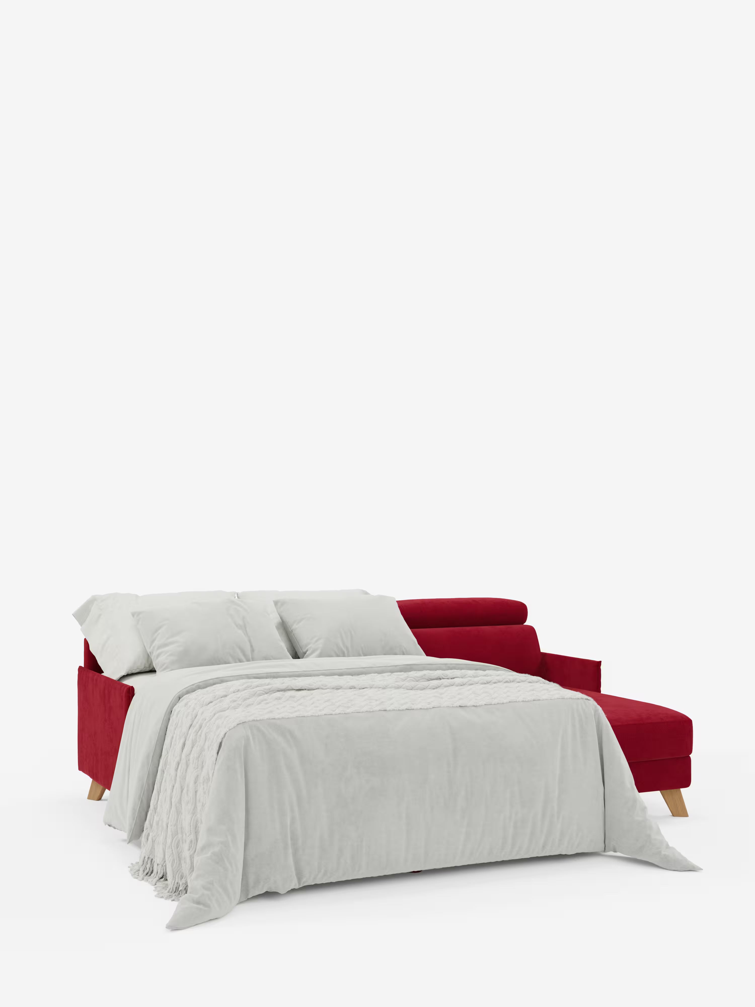 Sole Divano letto angolare con penisola contenitore – poggiatesta reclinabili e rivestimento smacchiabile