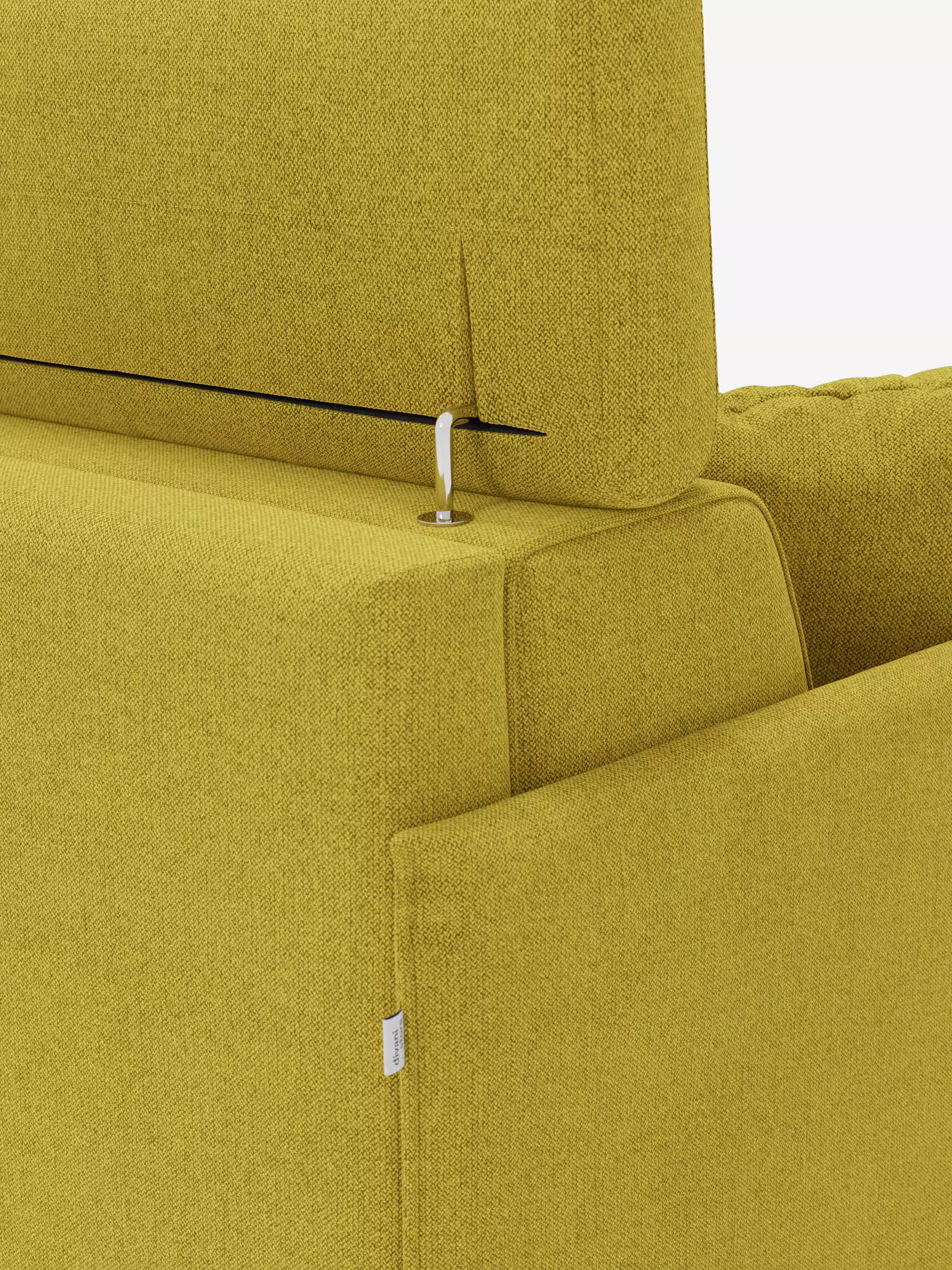 Sole Divano letto angolare con penisola contenitore – poggiatesta reclinabili e rivestimento smacchiabile