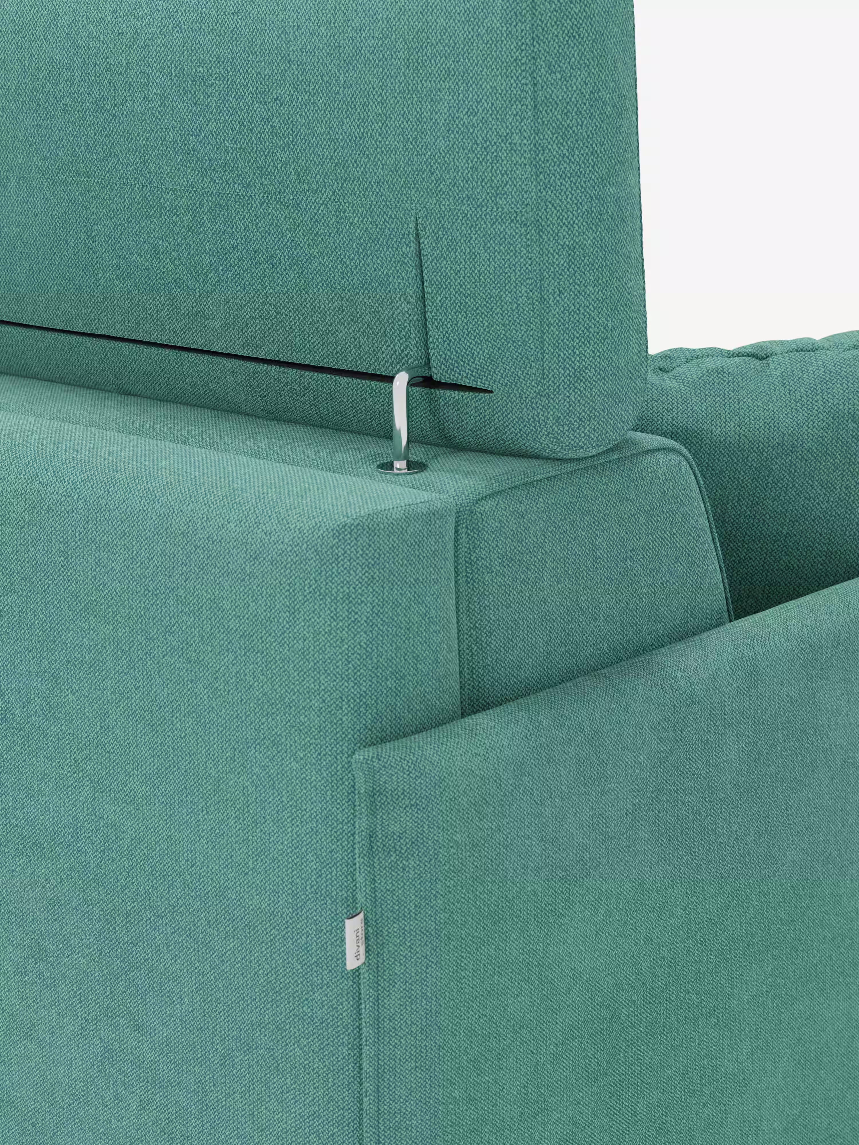 Sole Divano letto angolare con penisola contenitore – poggiatesta reclinabili e rivestimento smacchiabile