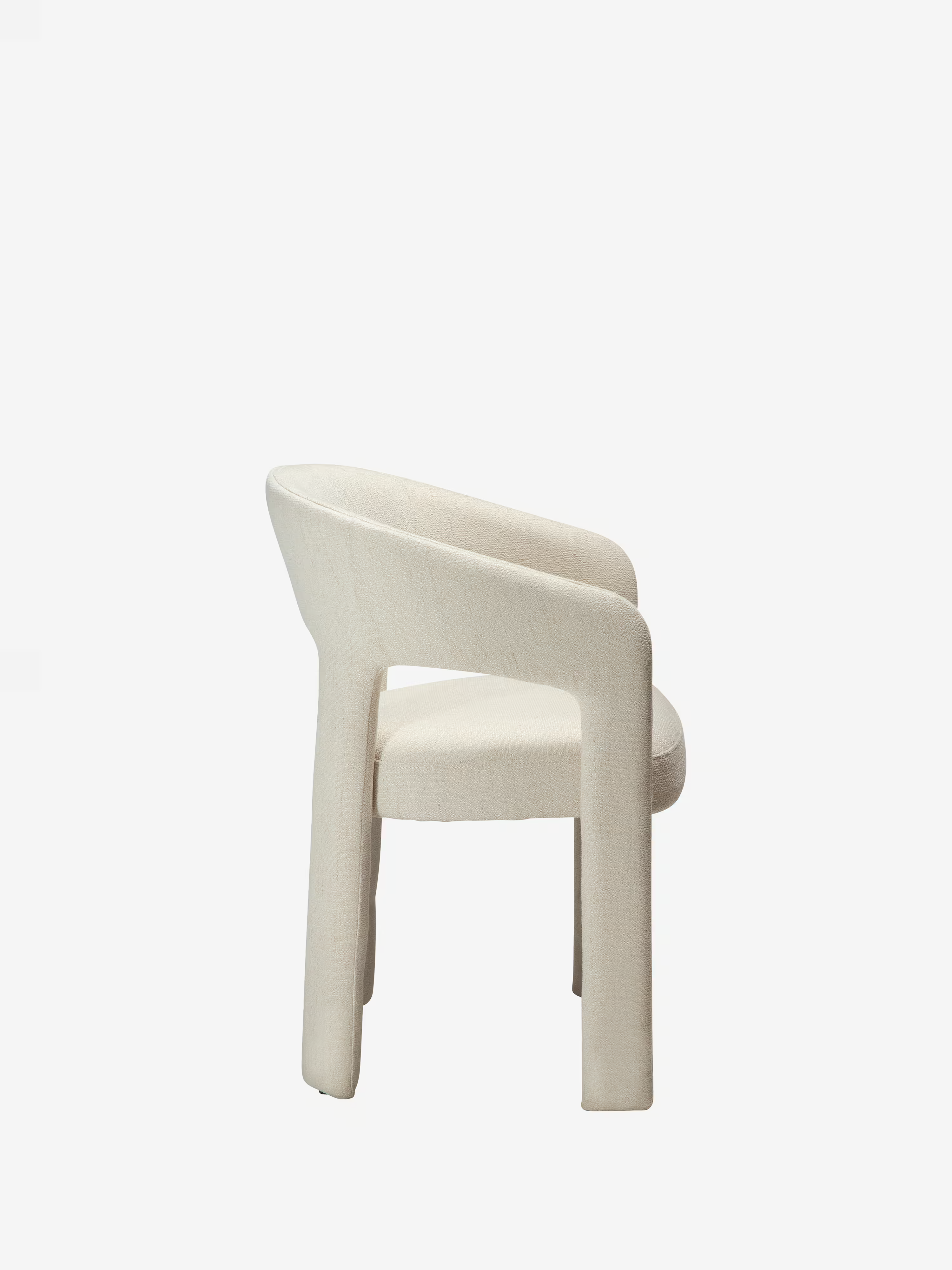 Splendor chaise en tissu certifié Oeko-tex - Bouclé de Charme & Confort Enveloppant