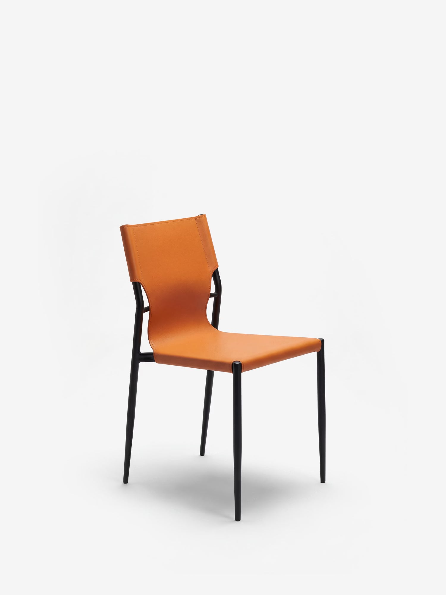 Sveva Chaise design en similicuir avec structure en métal noir