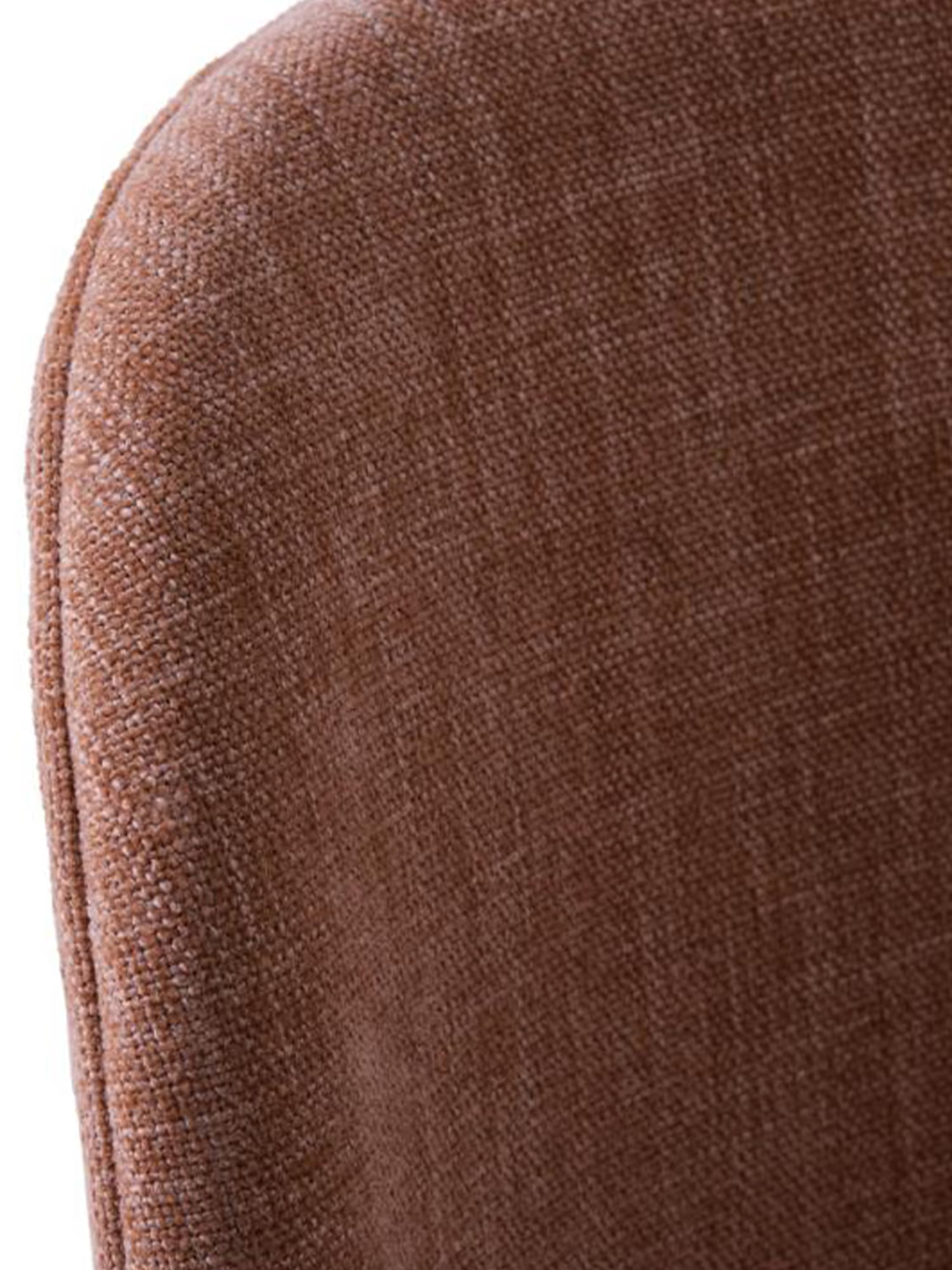 Swan Chaise rembourrée en tissu effet velours côtelé avec pieds noirs en métal