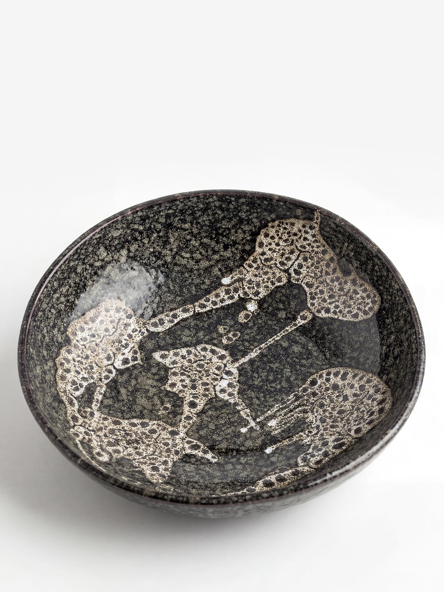 Sway decorative bowl in gray stoneware gres Ø24 cm