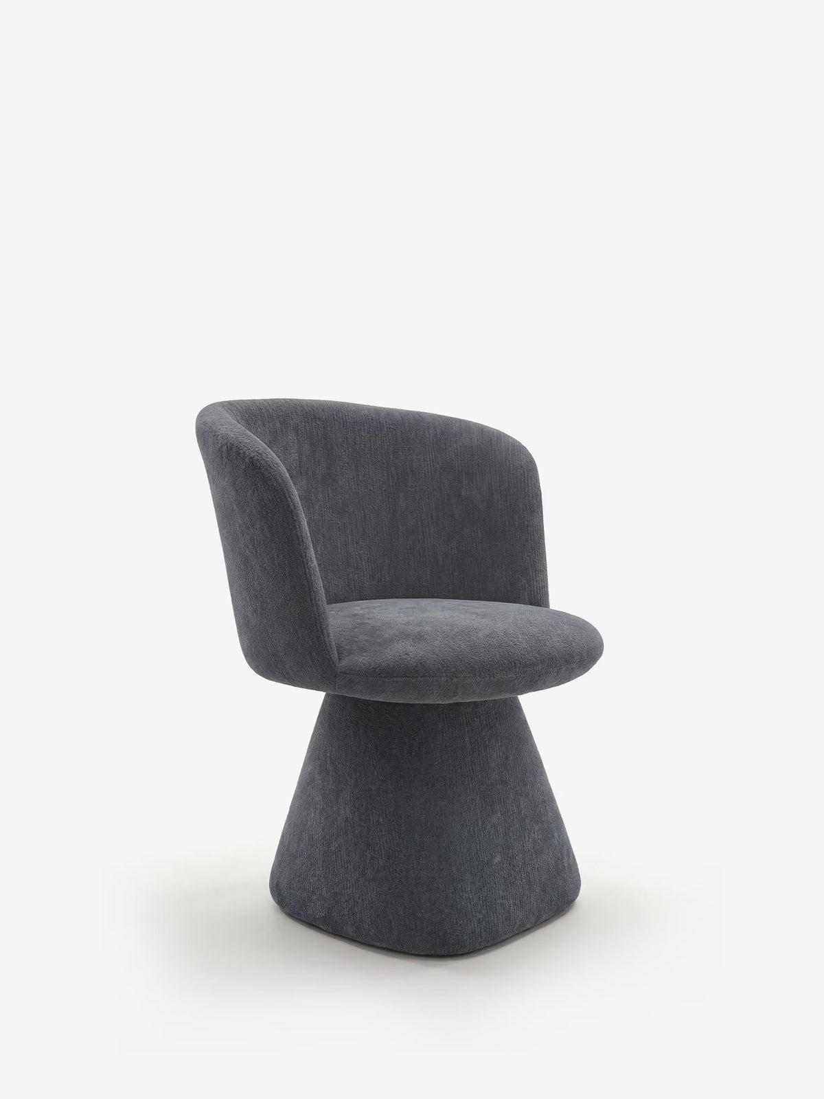 Talia Upholstered chenille chair in cream beige with upholstered base