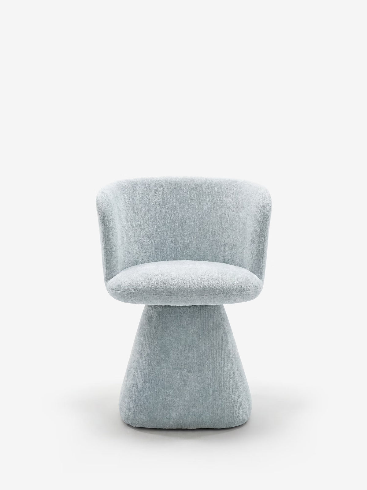 Talia Upholstered chenille chair in cream beige with upholstered base