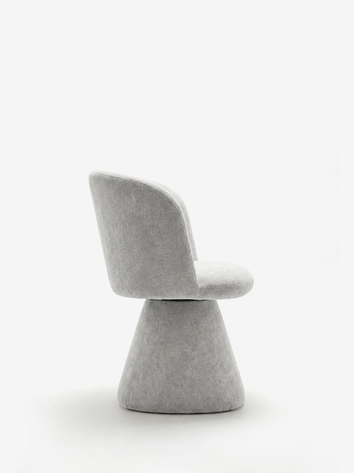 Talia Upholstered chenille chair in cream beige with upholstered base