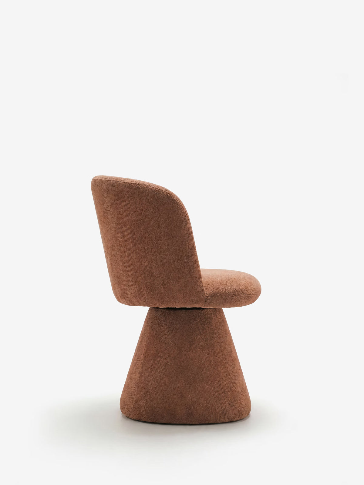 Talia Upholstered chenille chair in cream beige with upholstered base
