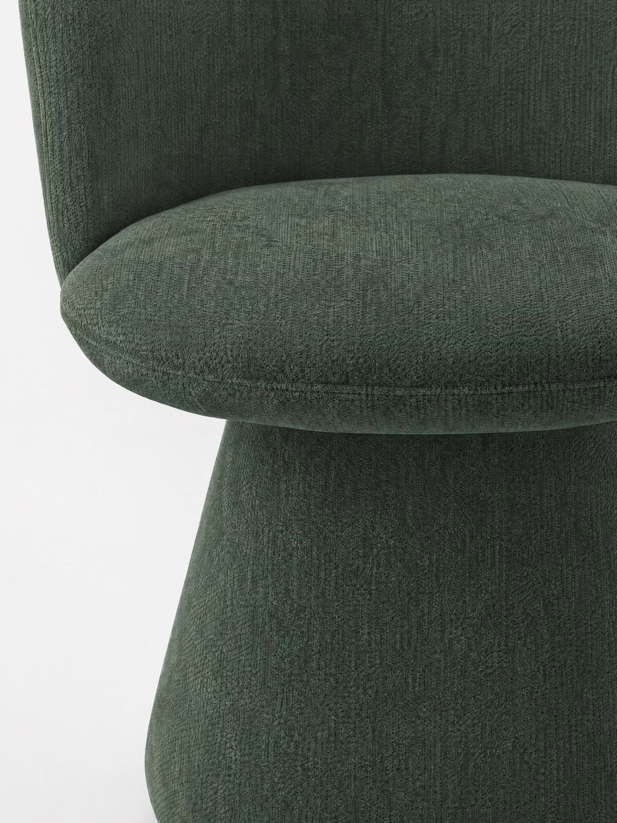 Talia Upholstered chenille chair in cream beige with upholstered base