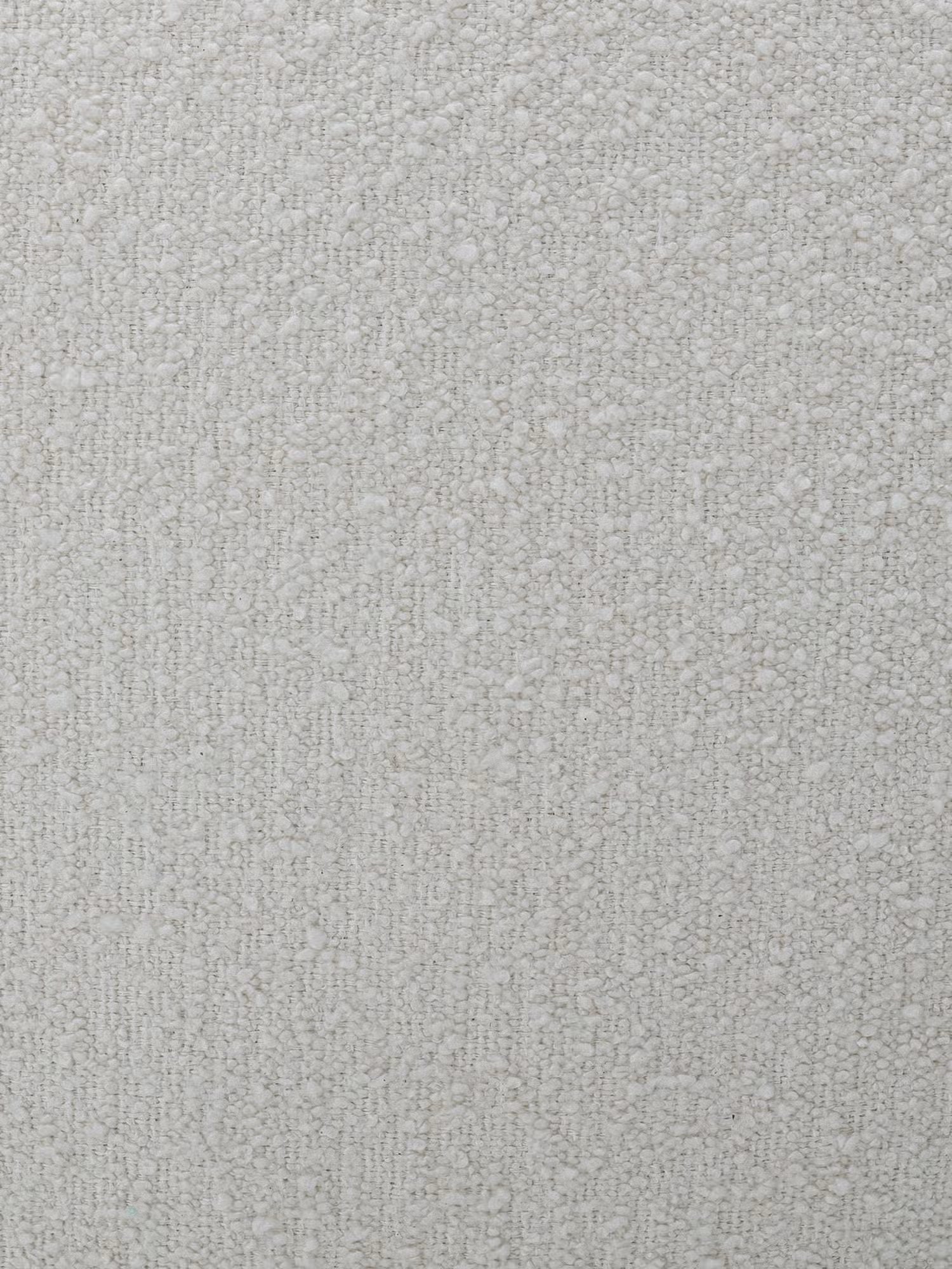 TED Poltroncina lounge di design in tessuto bouclé bianco con base centrale e schienale avvolgente