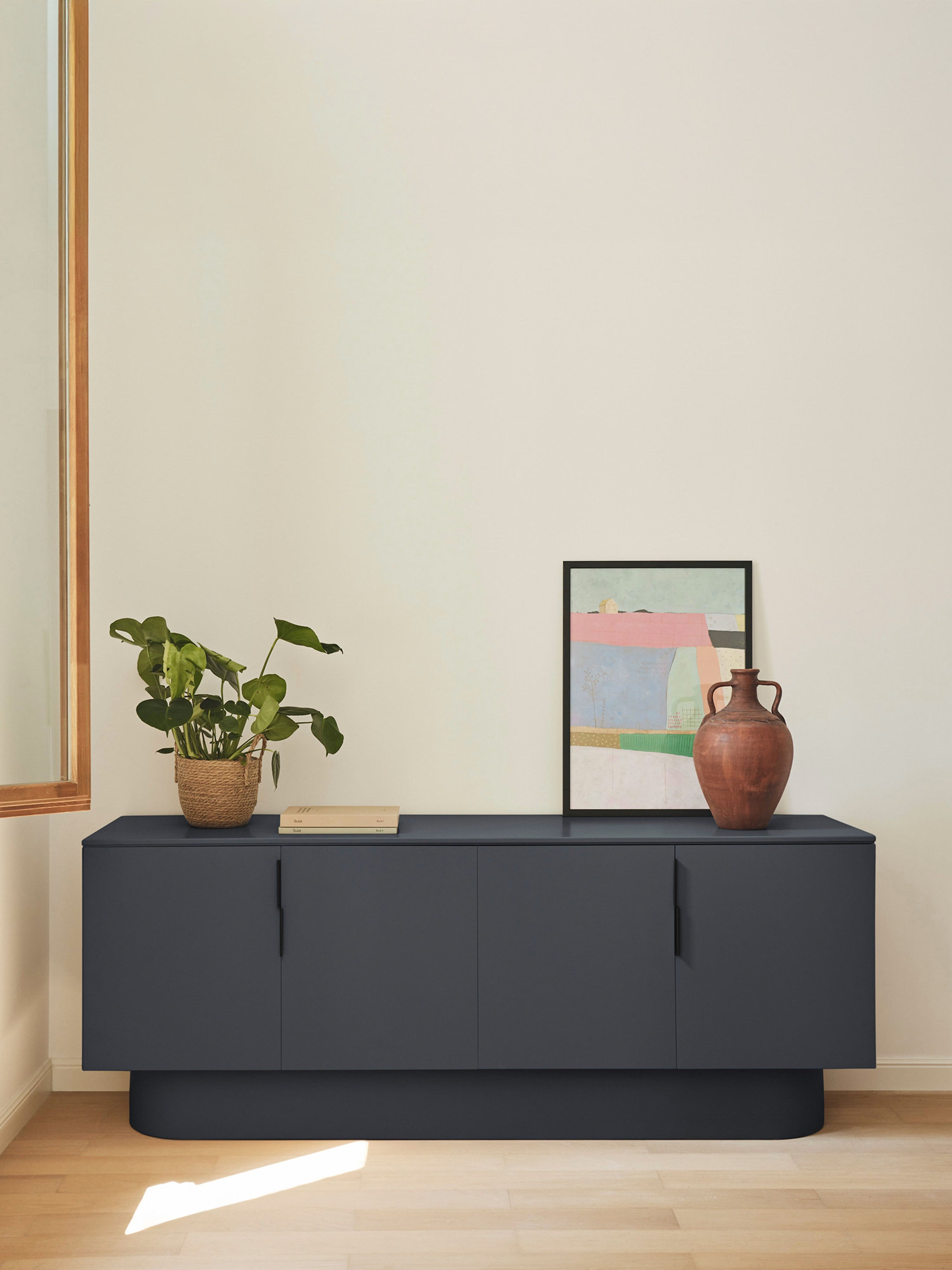 Totem aparador en MDF gris antracita - aparador moderno 200 x 78 cm