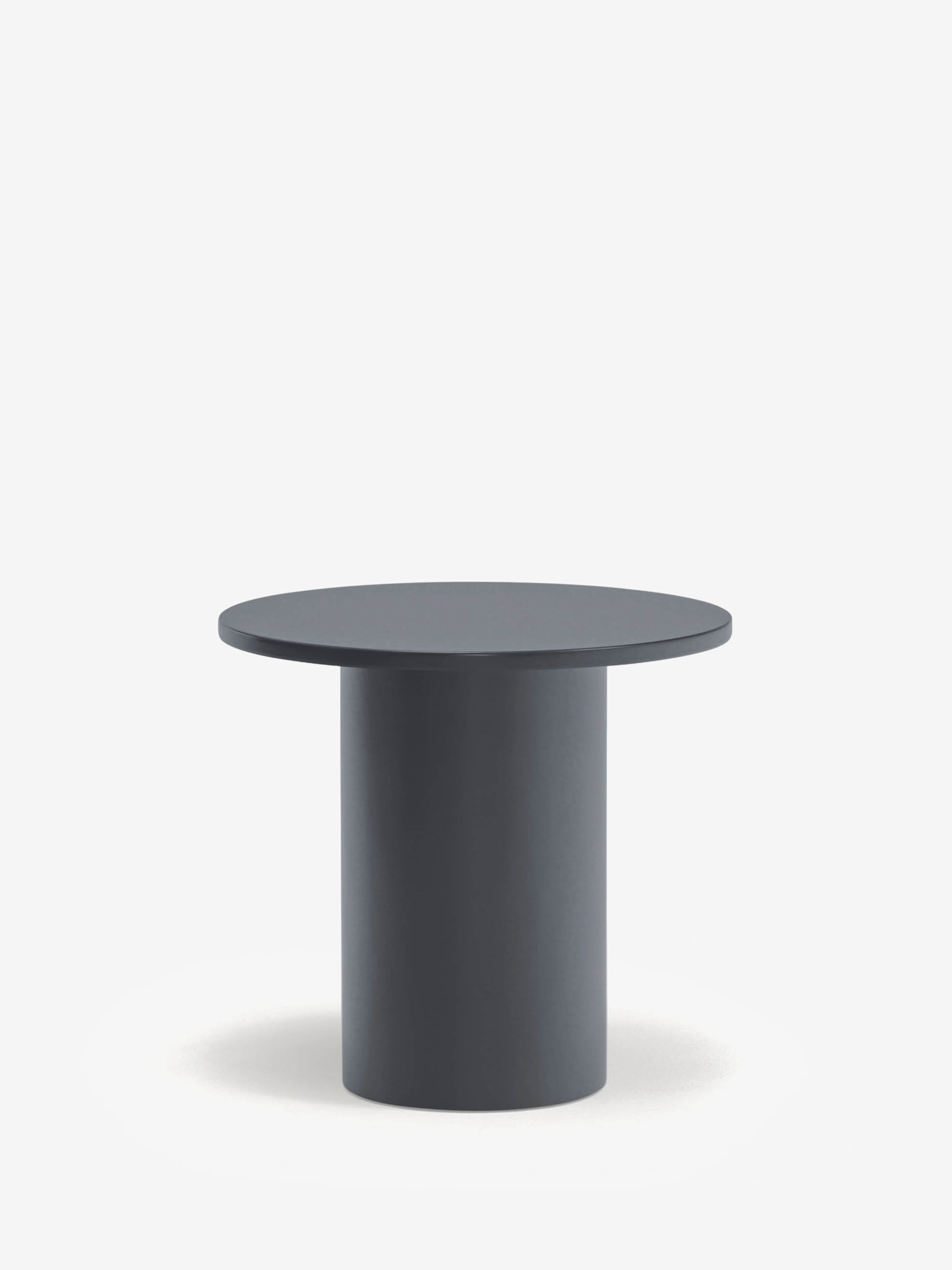 Totem round side table in anthracite gray MDF Ø36 cm