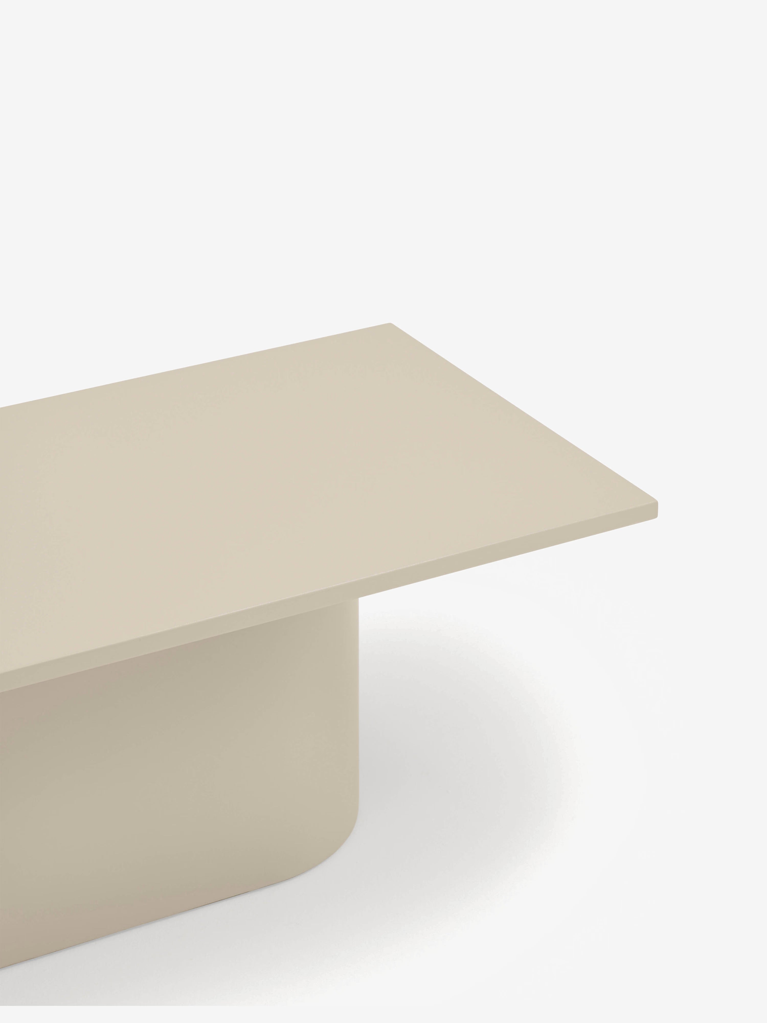 Totem rechteckiger Couchtisch Sandbeige 110 x 36 cm