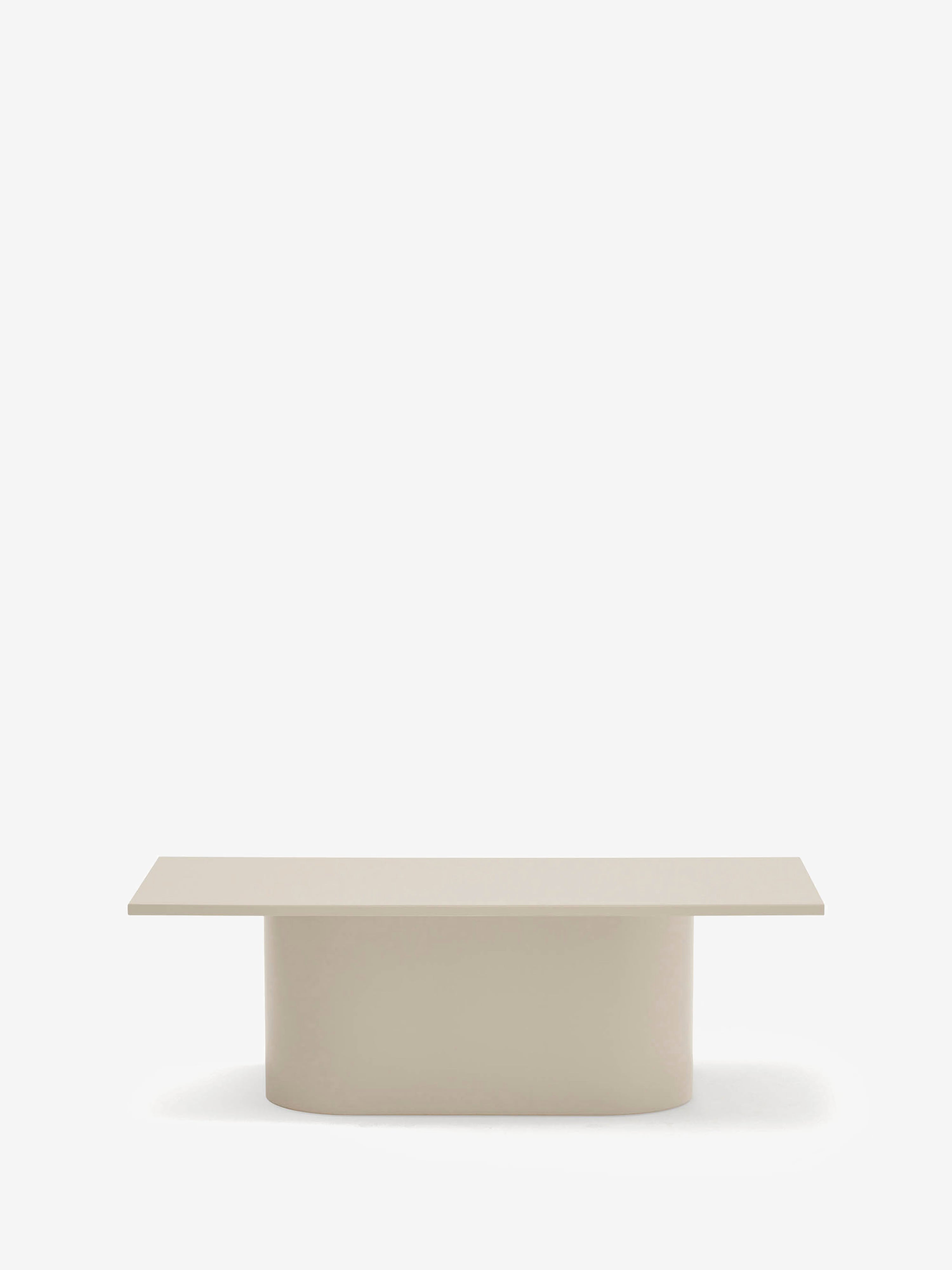 Totem tavolino da salotto rettangolare beige sabbia 110 x 36 cm