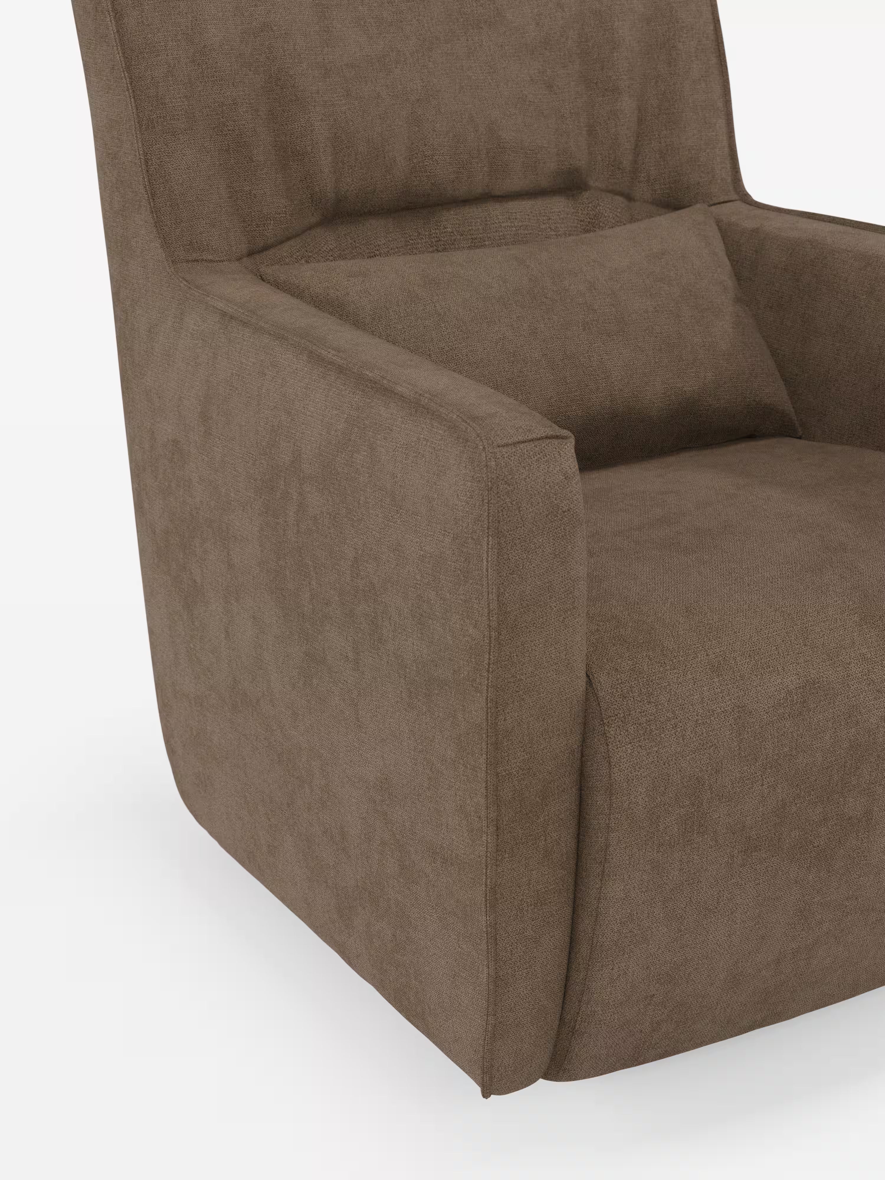 Tulla poltrona girevole con cuscino poggiareni - design elegante in tessuto impermeabile