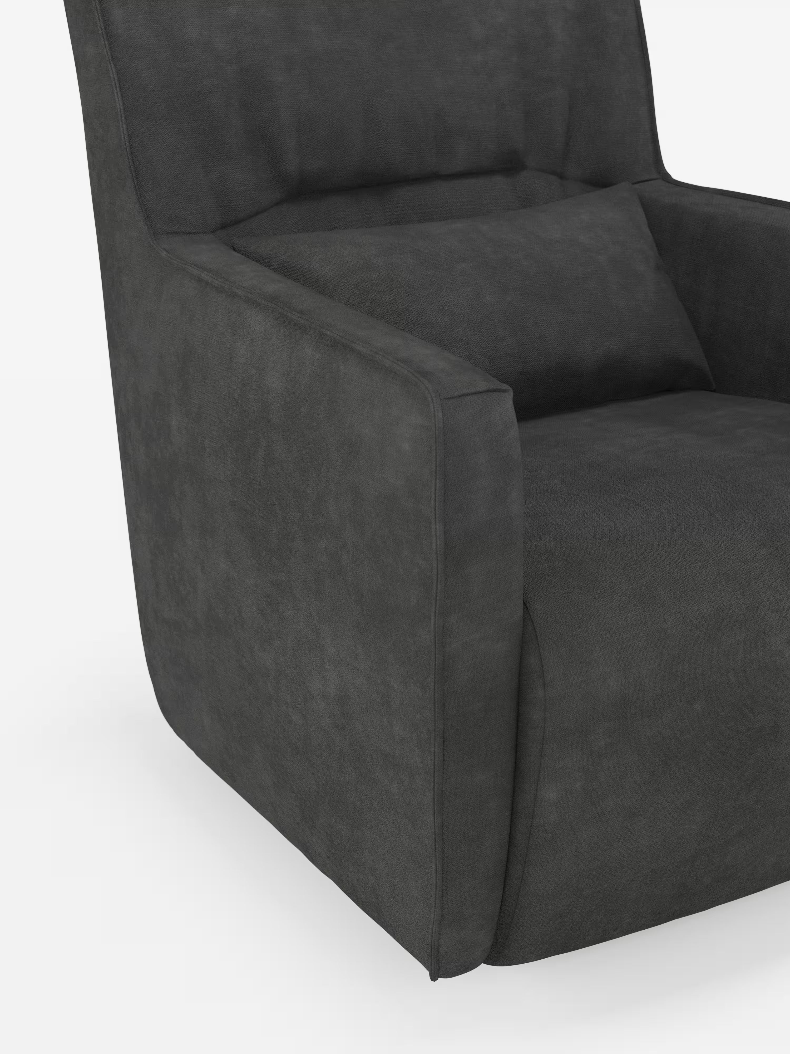 Tulla poltrona girevole con cuscino poggiareni - design elegante in tessuto impermeabile
